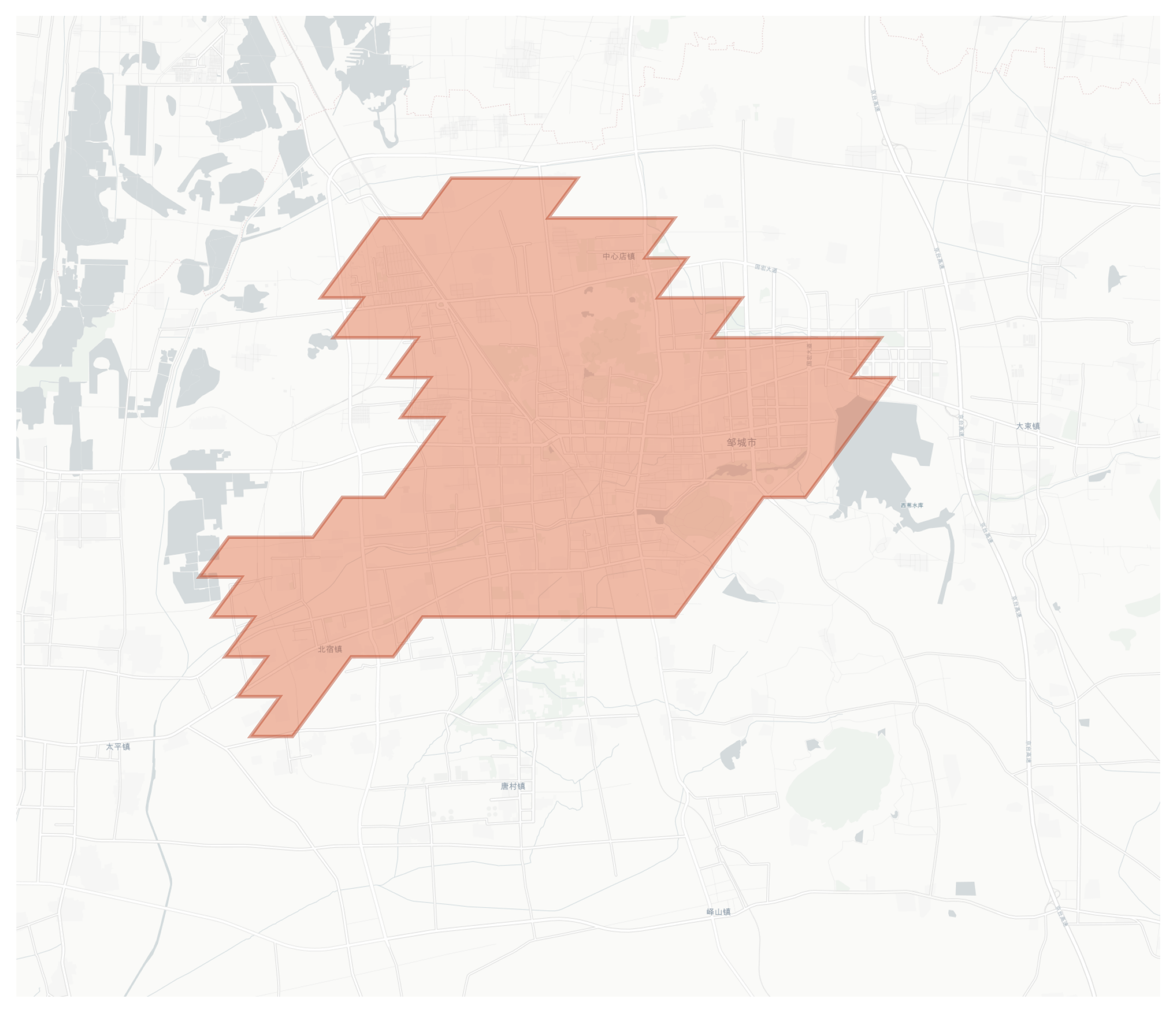 Zoucheng geographic map