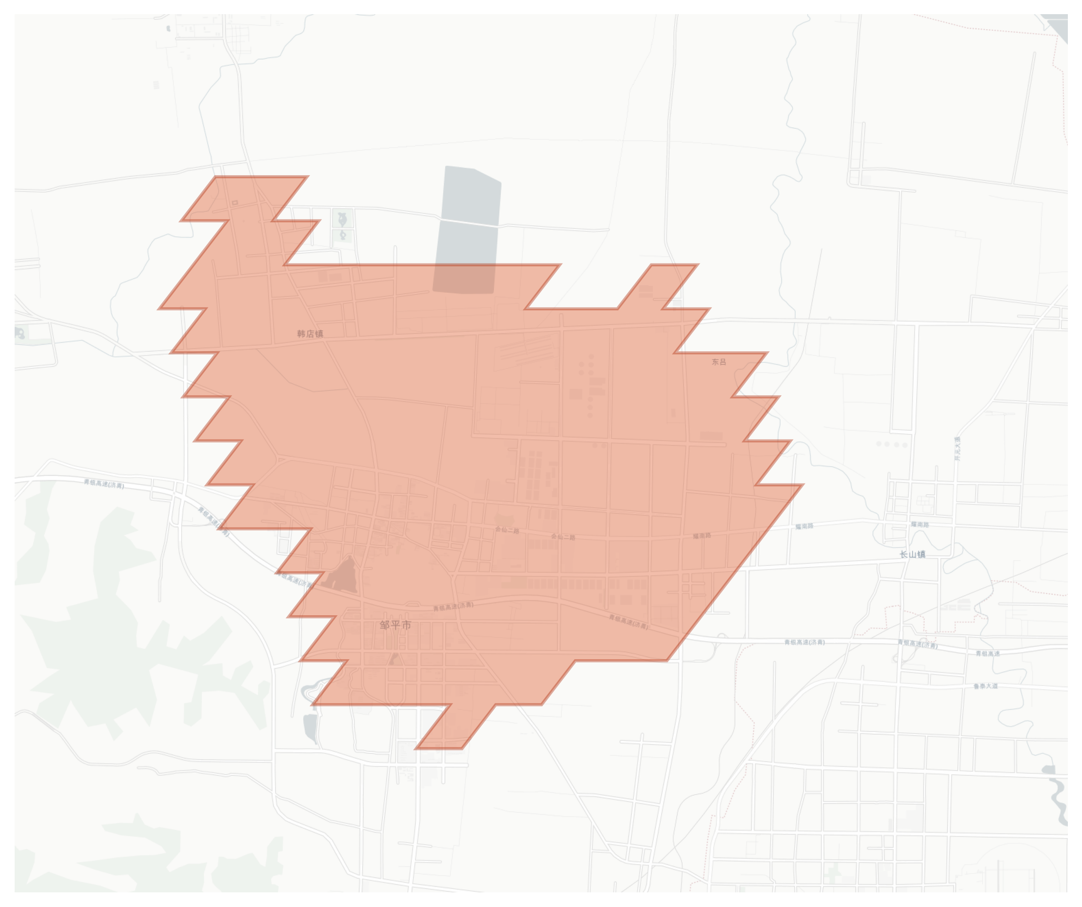 Zouping geographic map