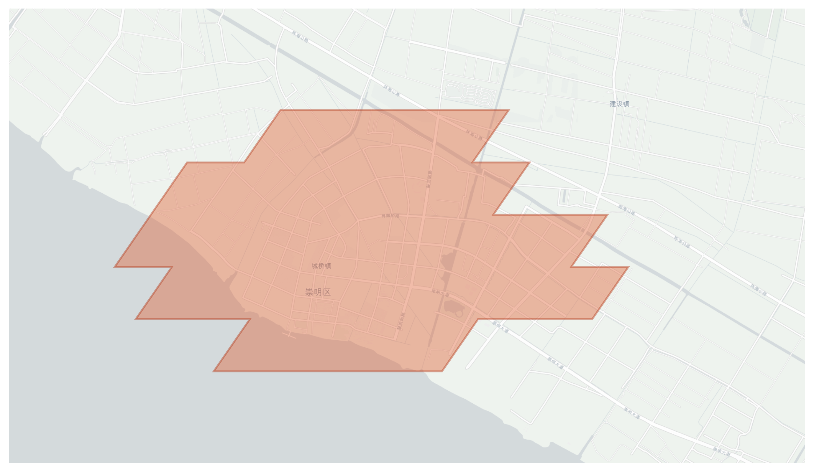 Chongming geographic map