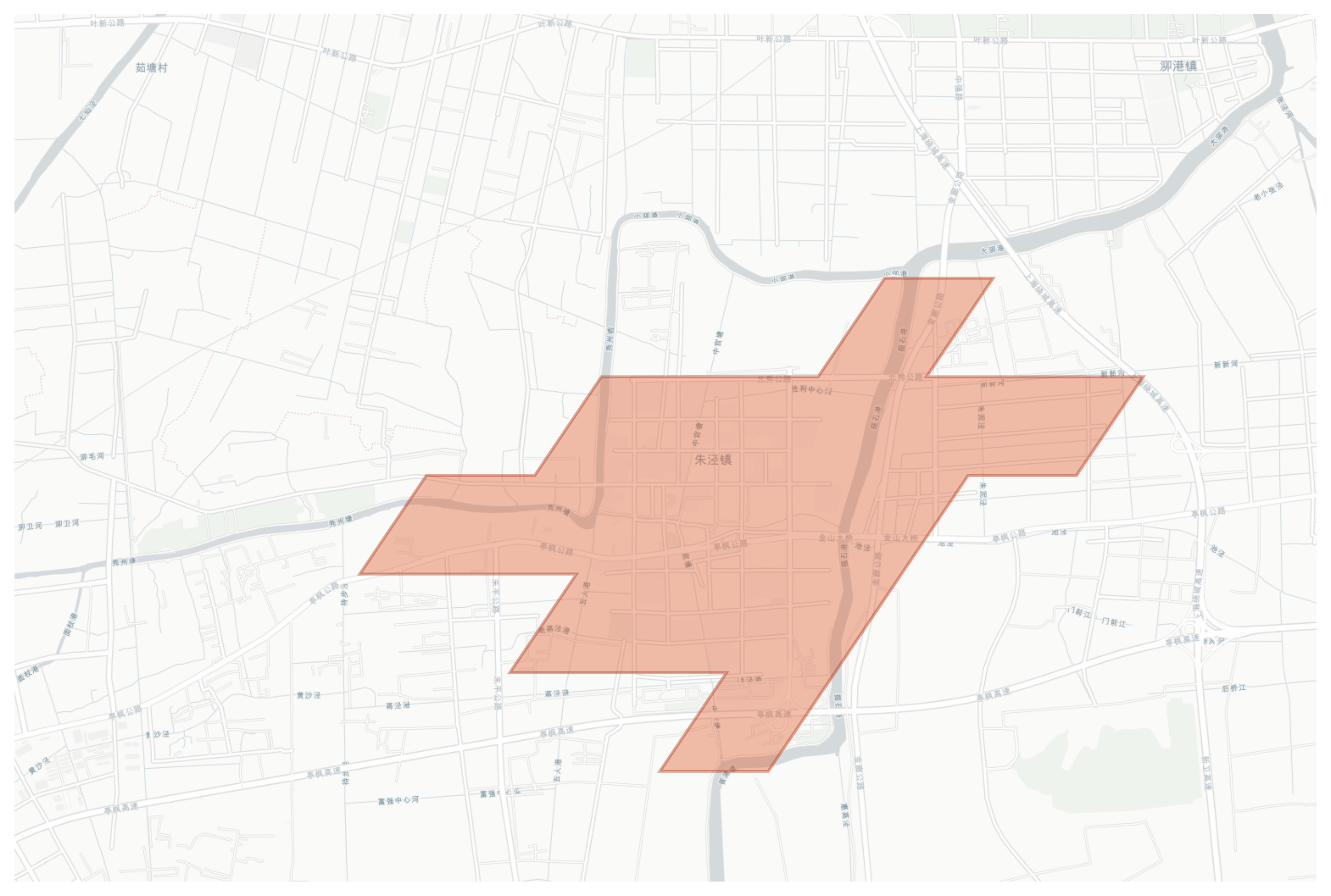 Zhujing geographic map