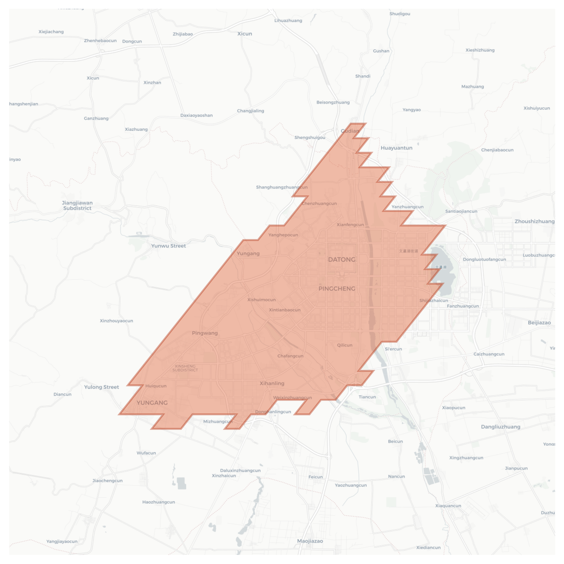 Datong geographic map