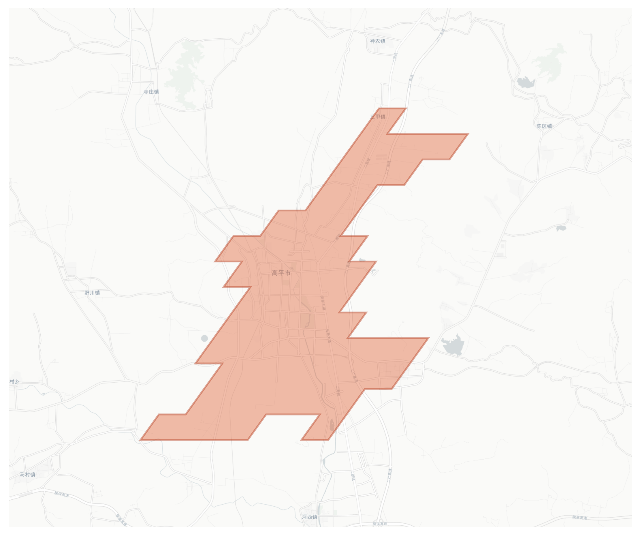 Gaoping geographic map
