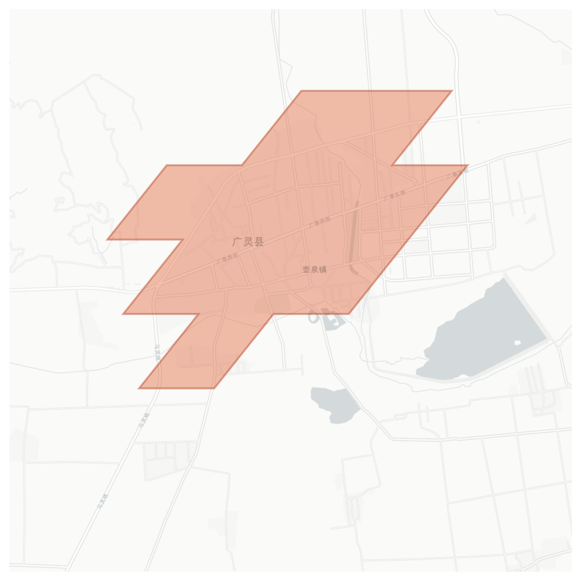 Guangling geographic map