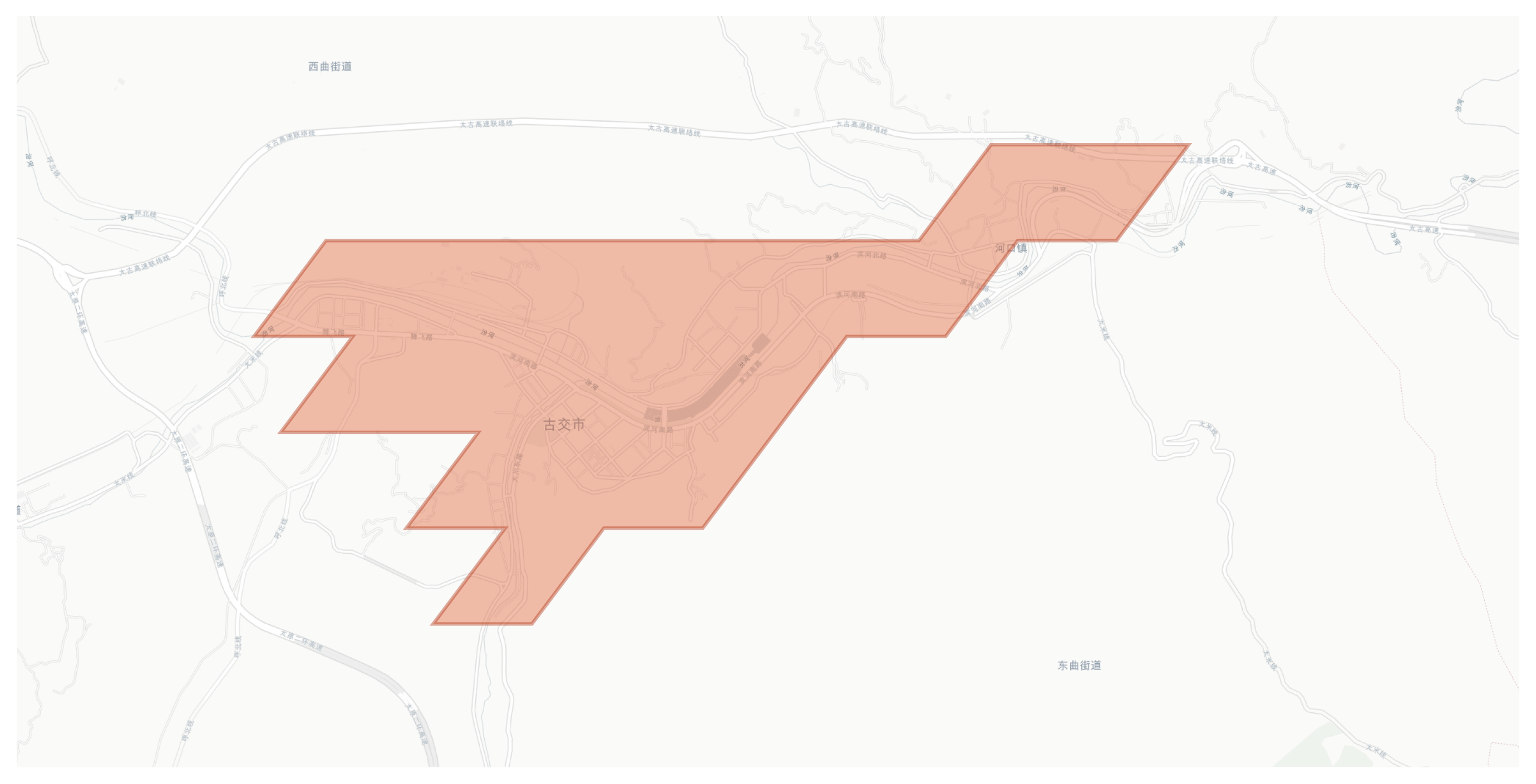 Gujiao geographic map