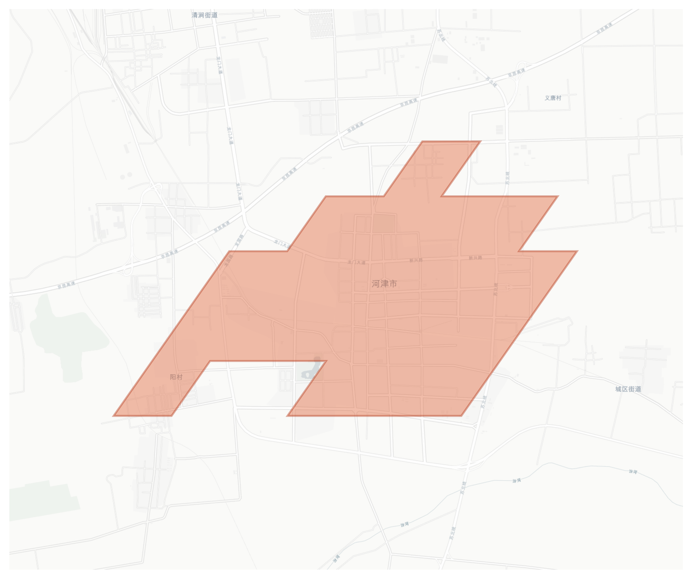 Hejin geographic map