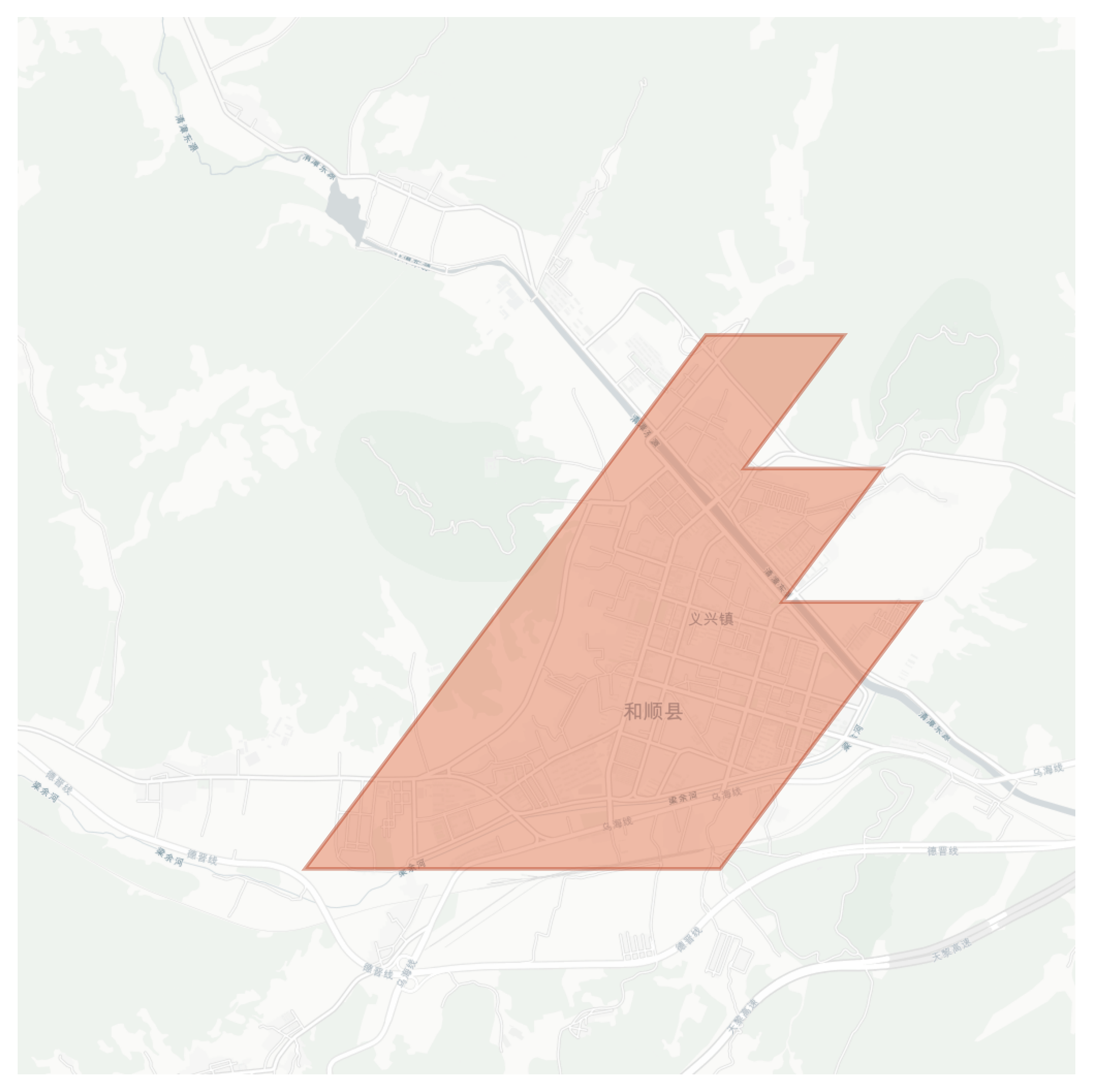 Heshun geographic map