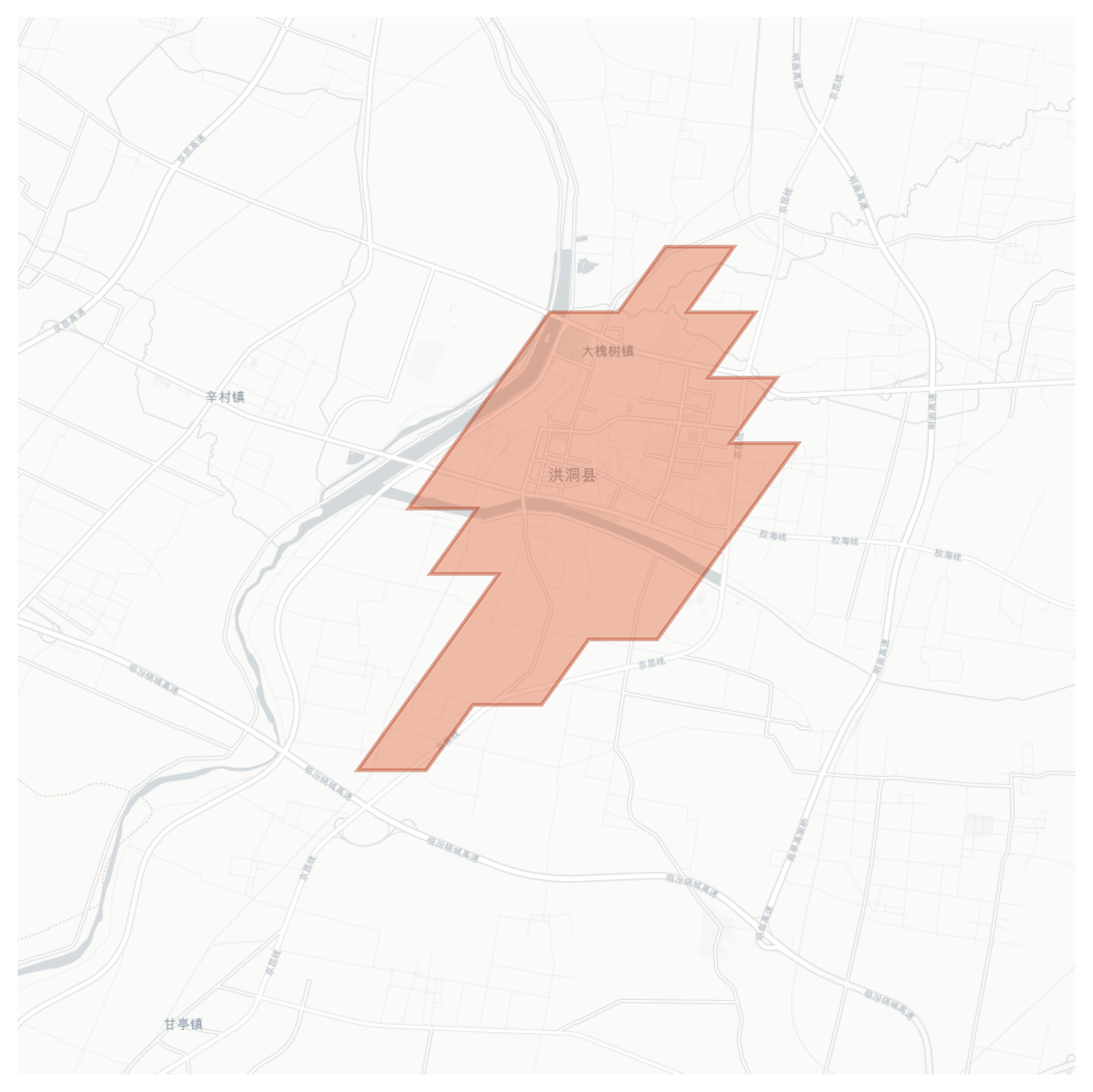 Hongtong geographic map