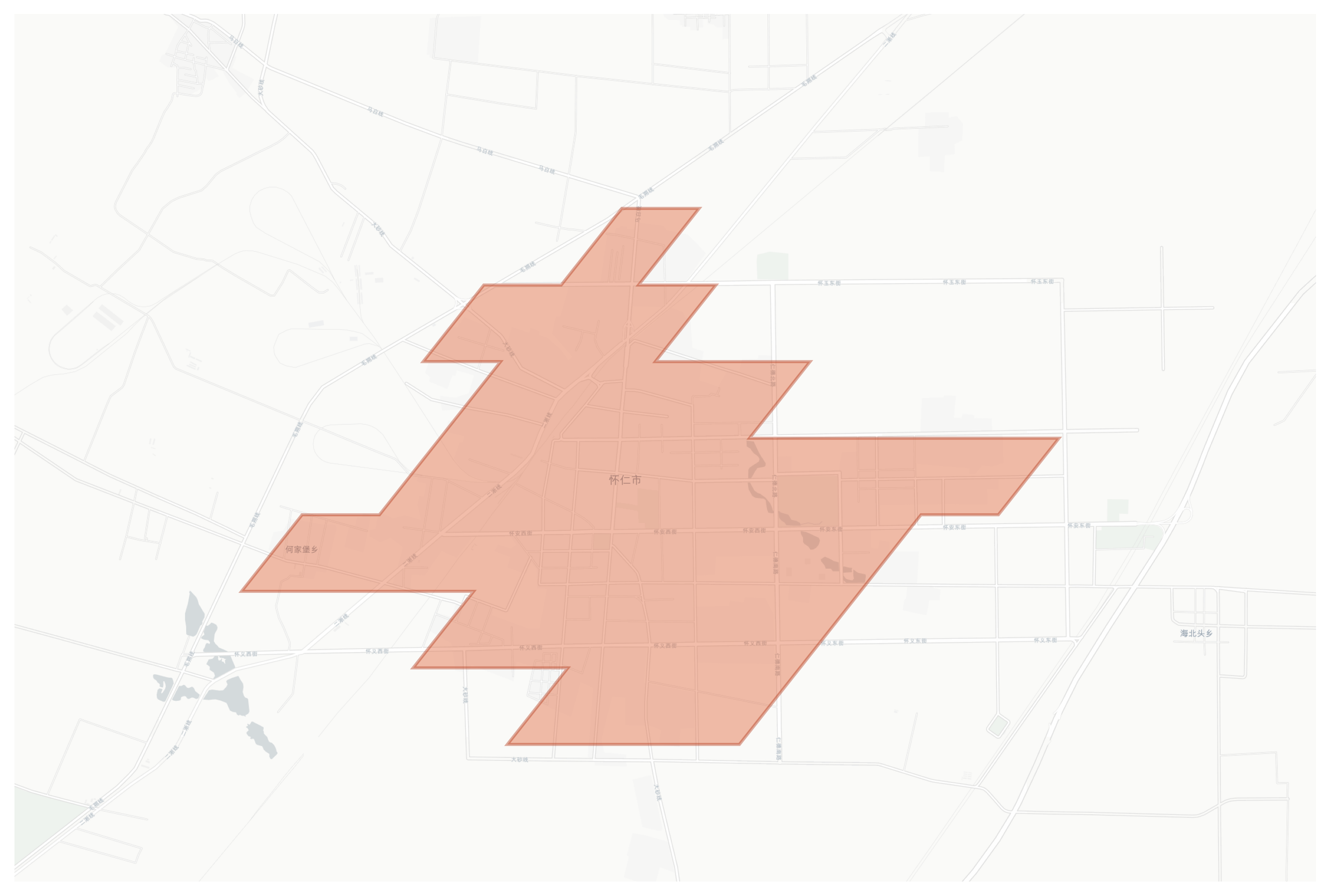 Huairen geographic map