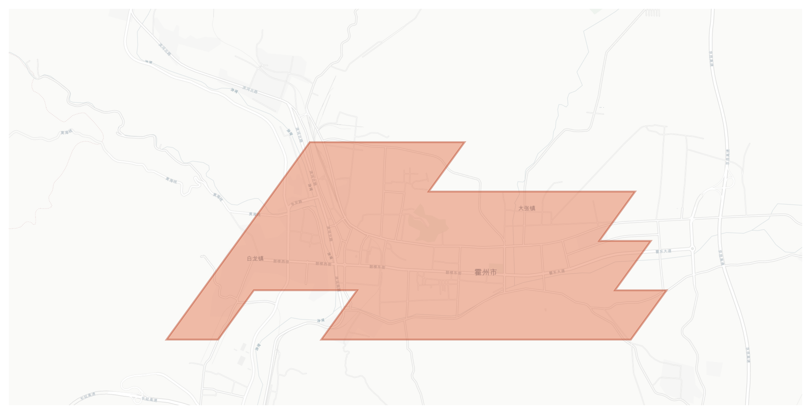 Huozhou geographic map