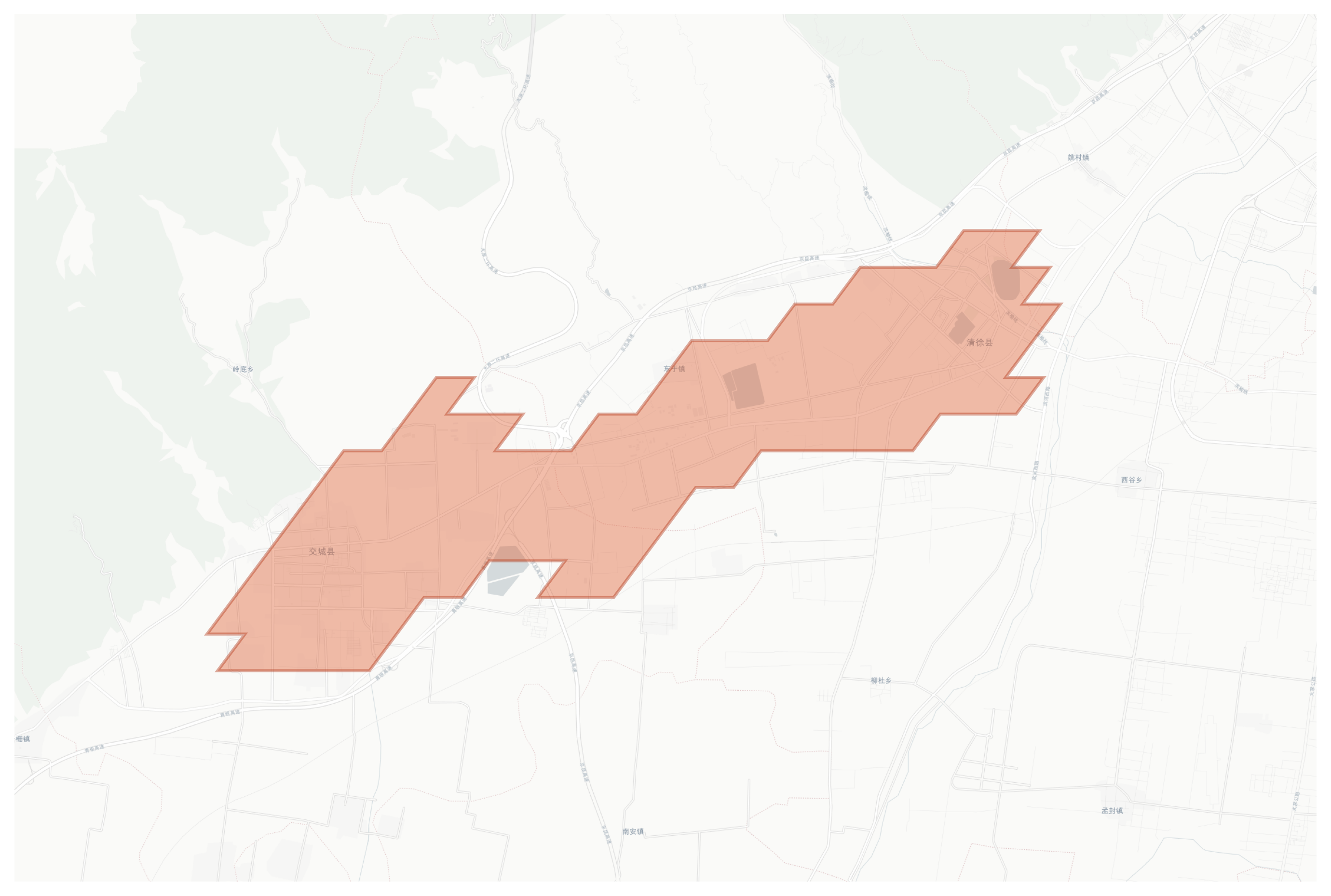 Jiaocheng geographic map