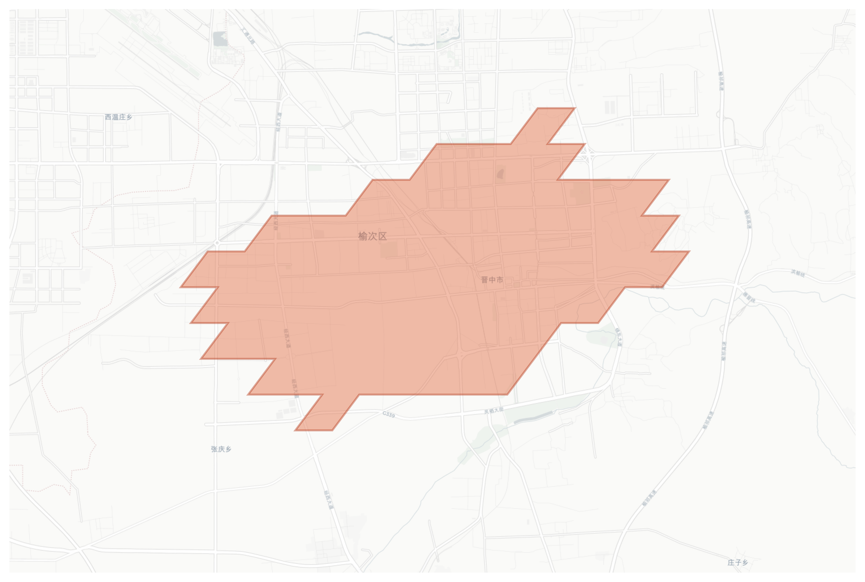 Jinzhong geographic map