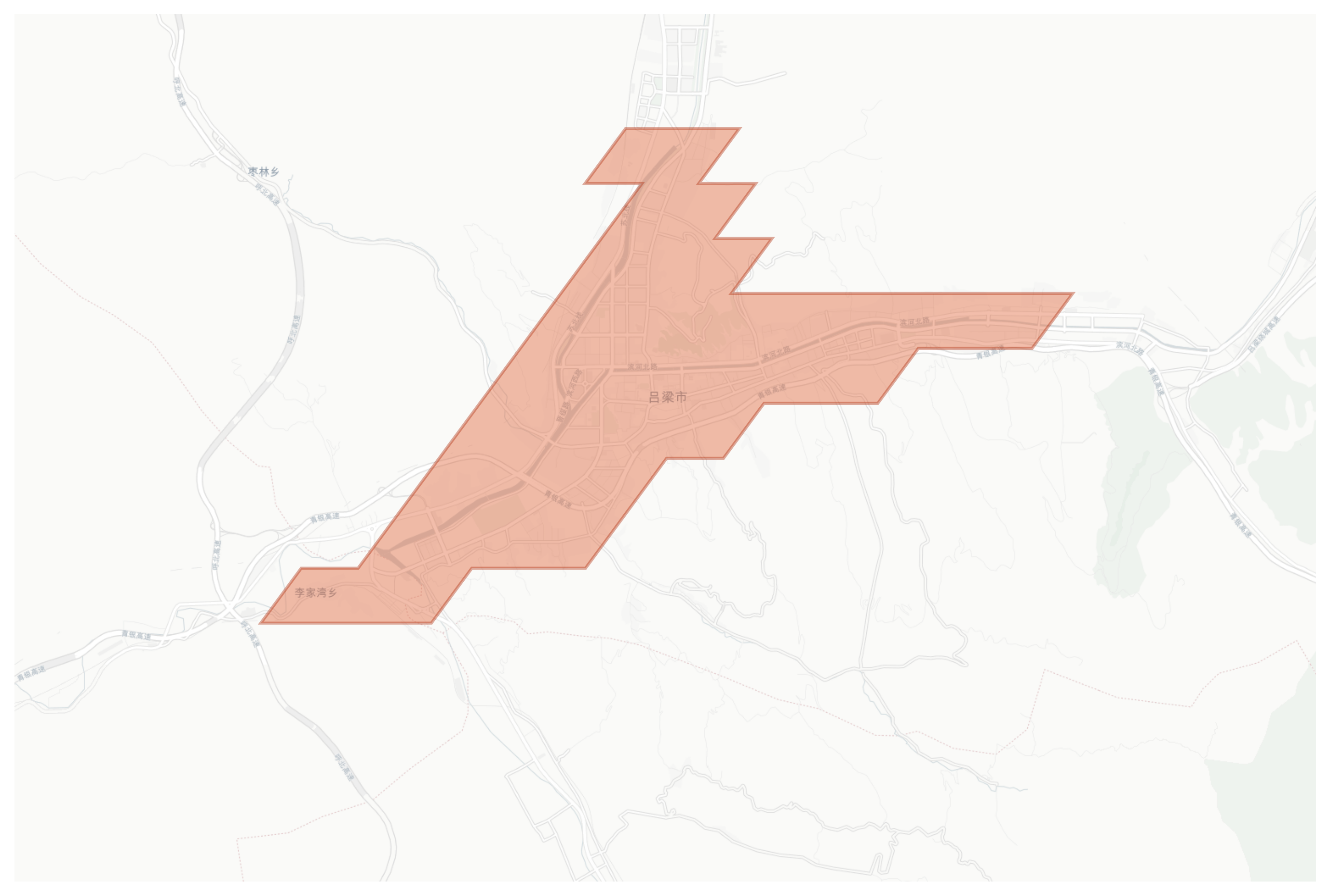 Lüliang geographic map