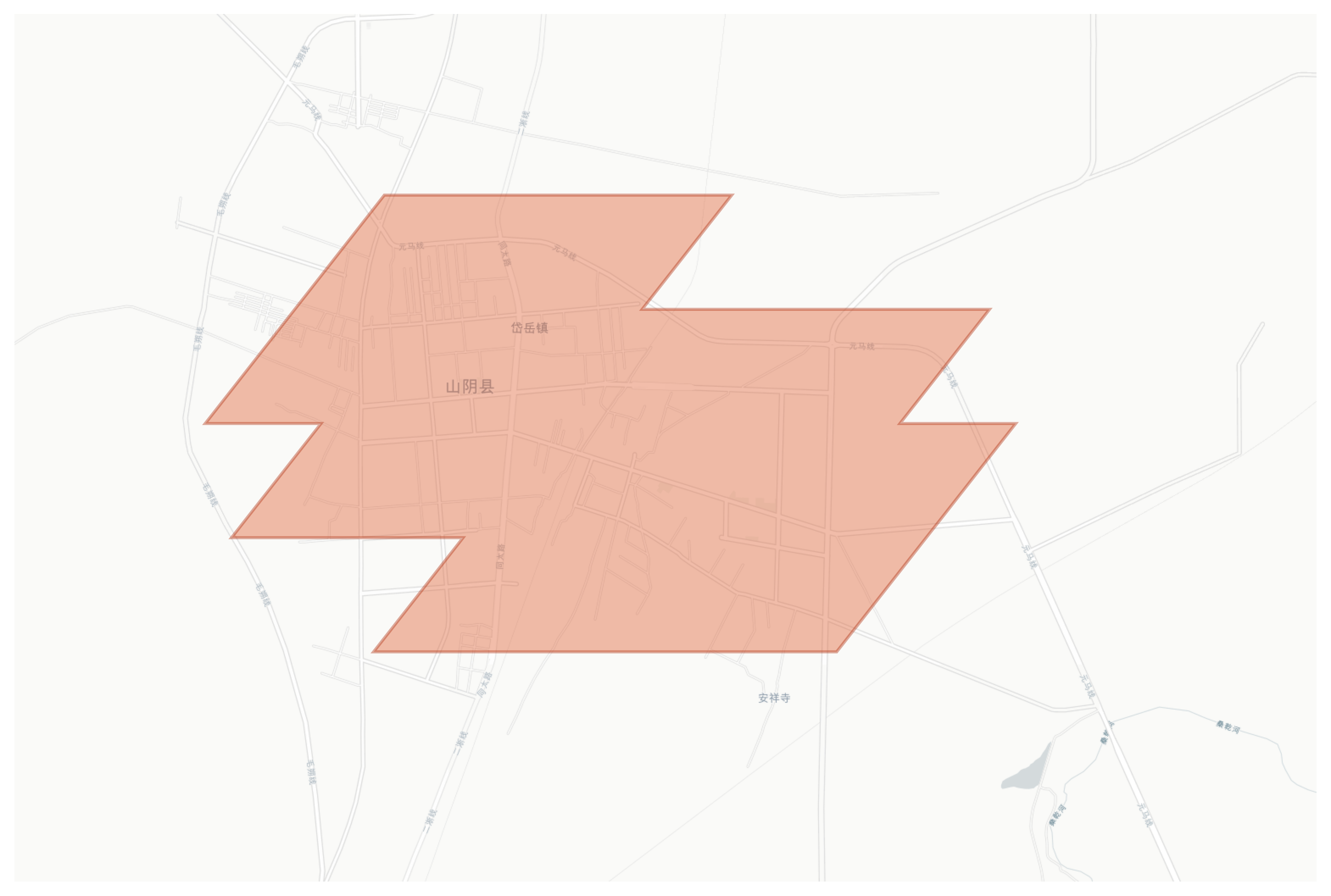 Shanyin geographic map