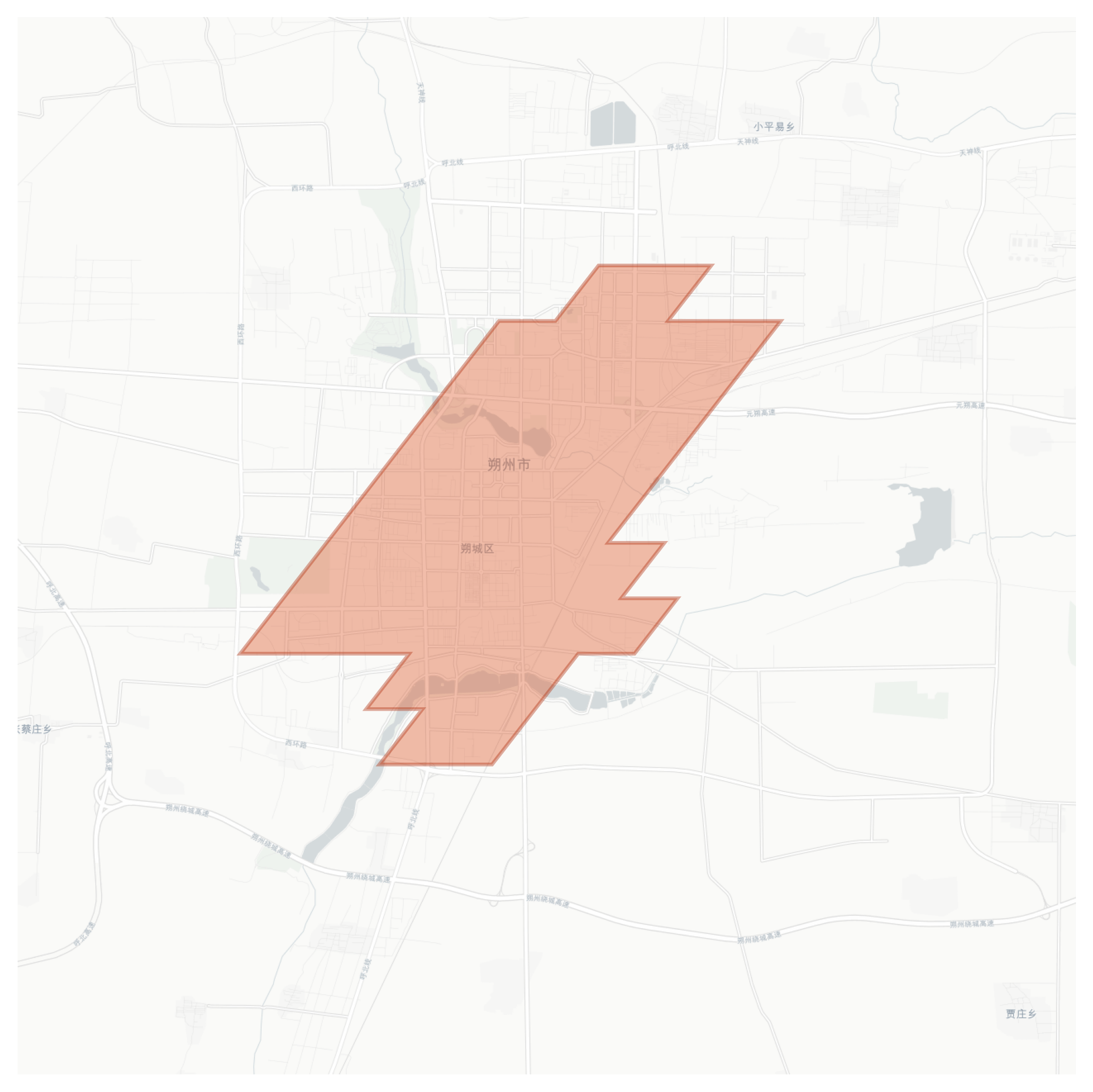 Shuozhou geographic map