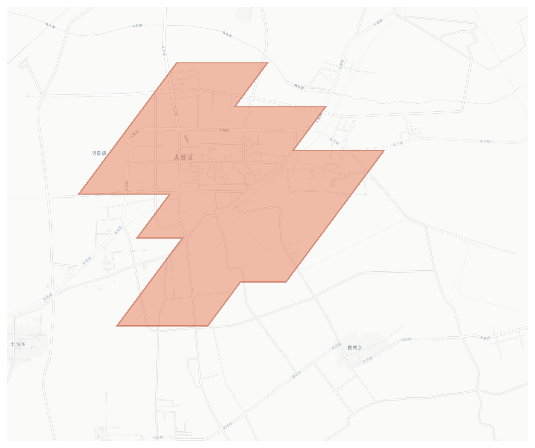 Taigu geographic map