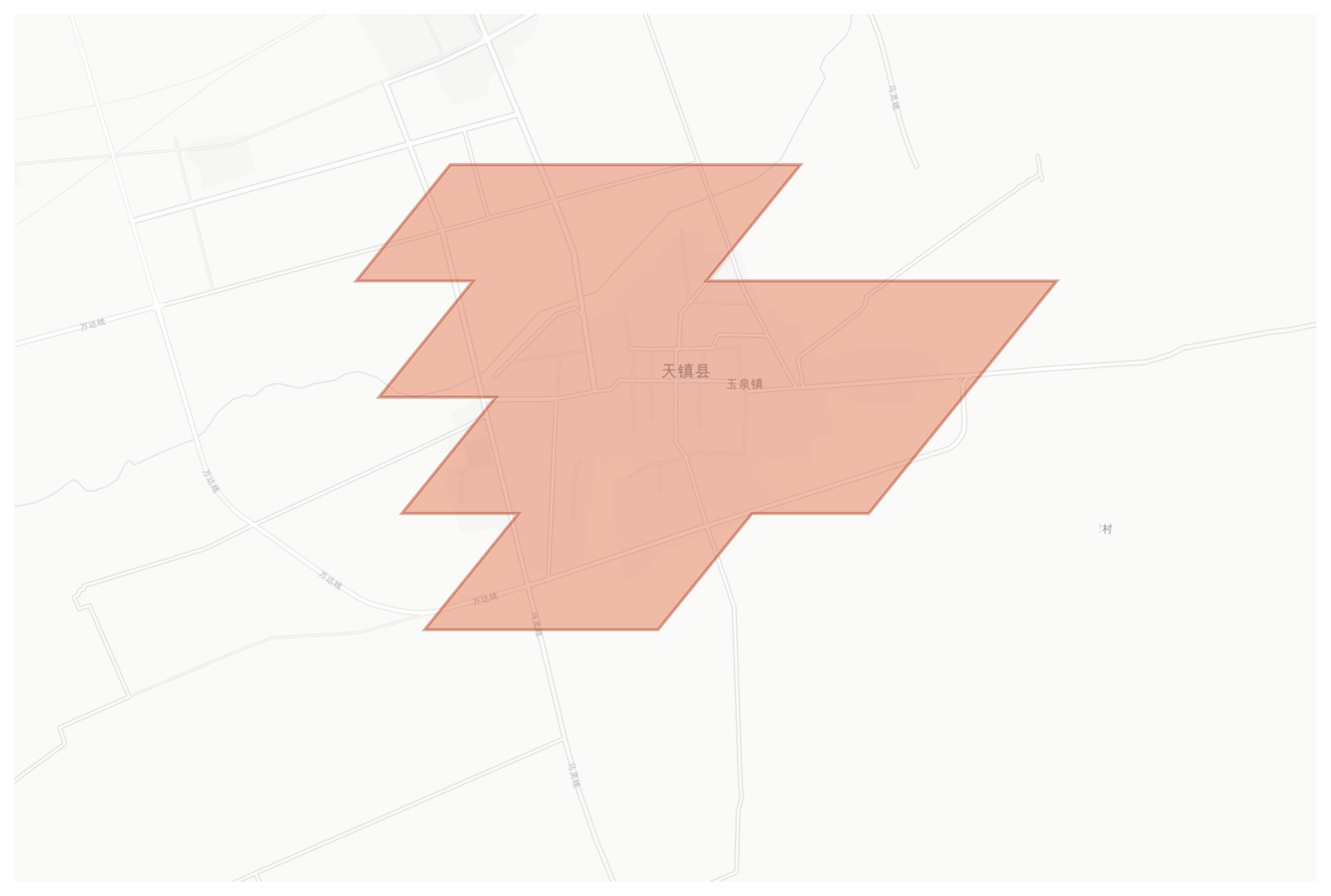 Tianzhen geographic map