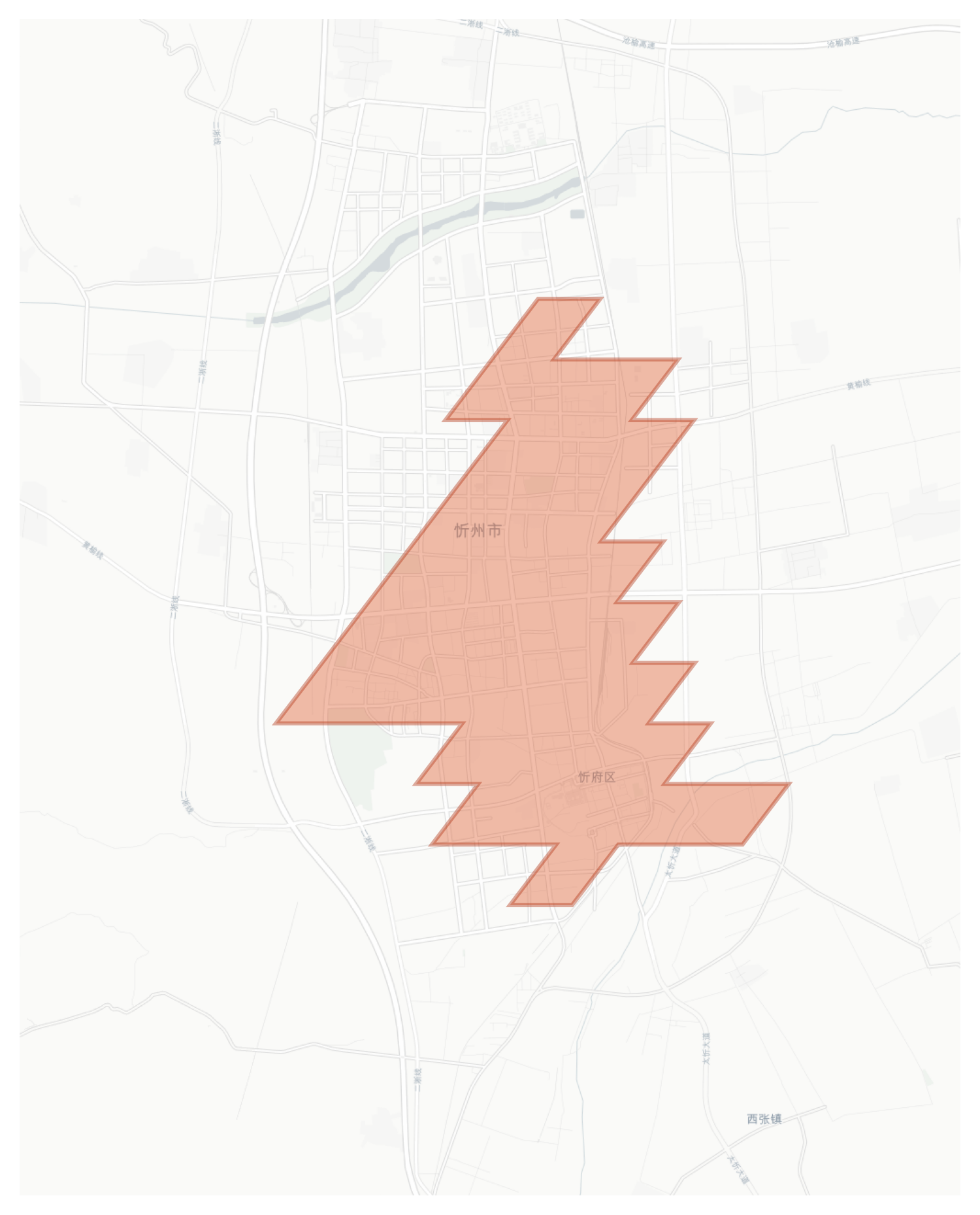 Xinzhou geographic map