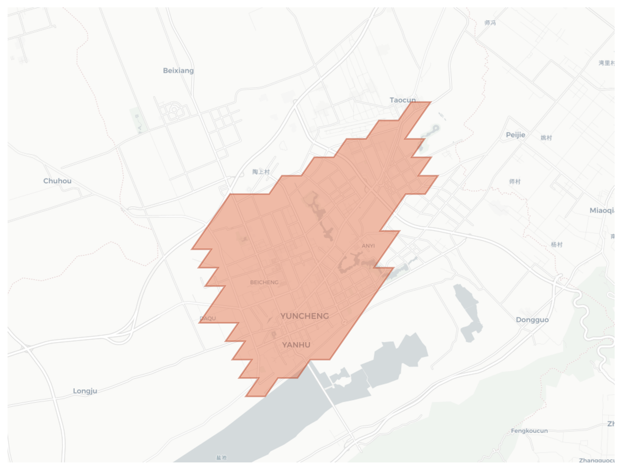 Yuncheng geographic map