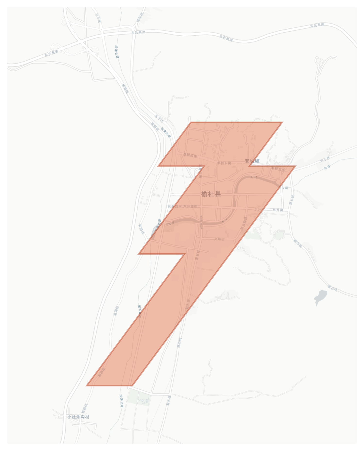 Yushe geographic map