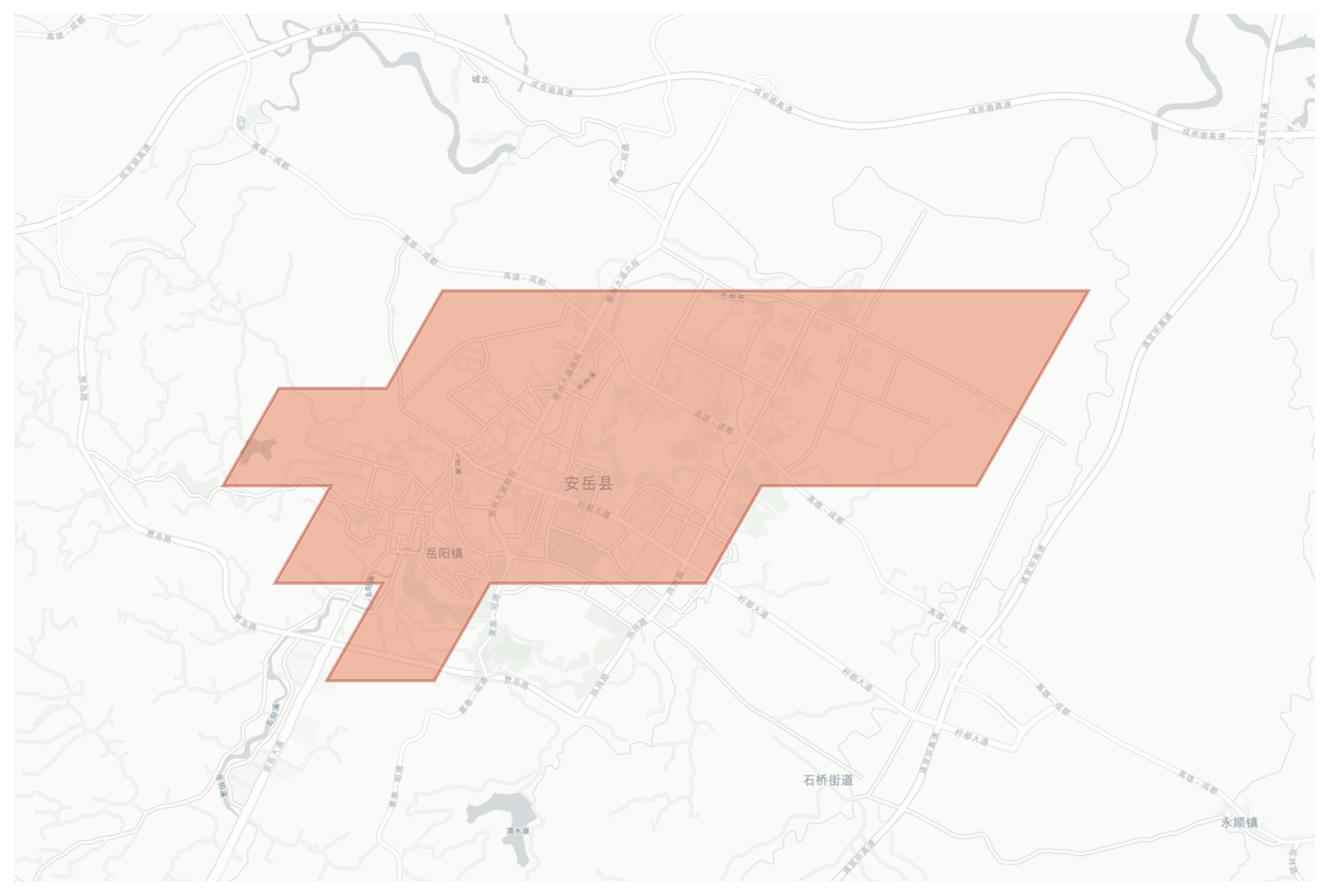 Anyue geographic map