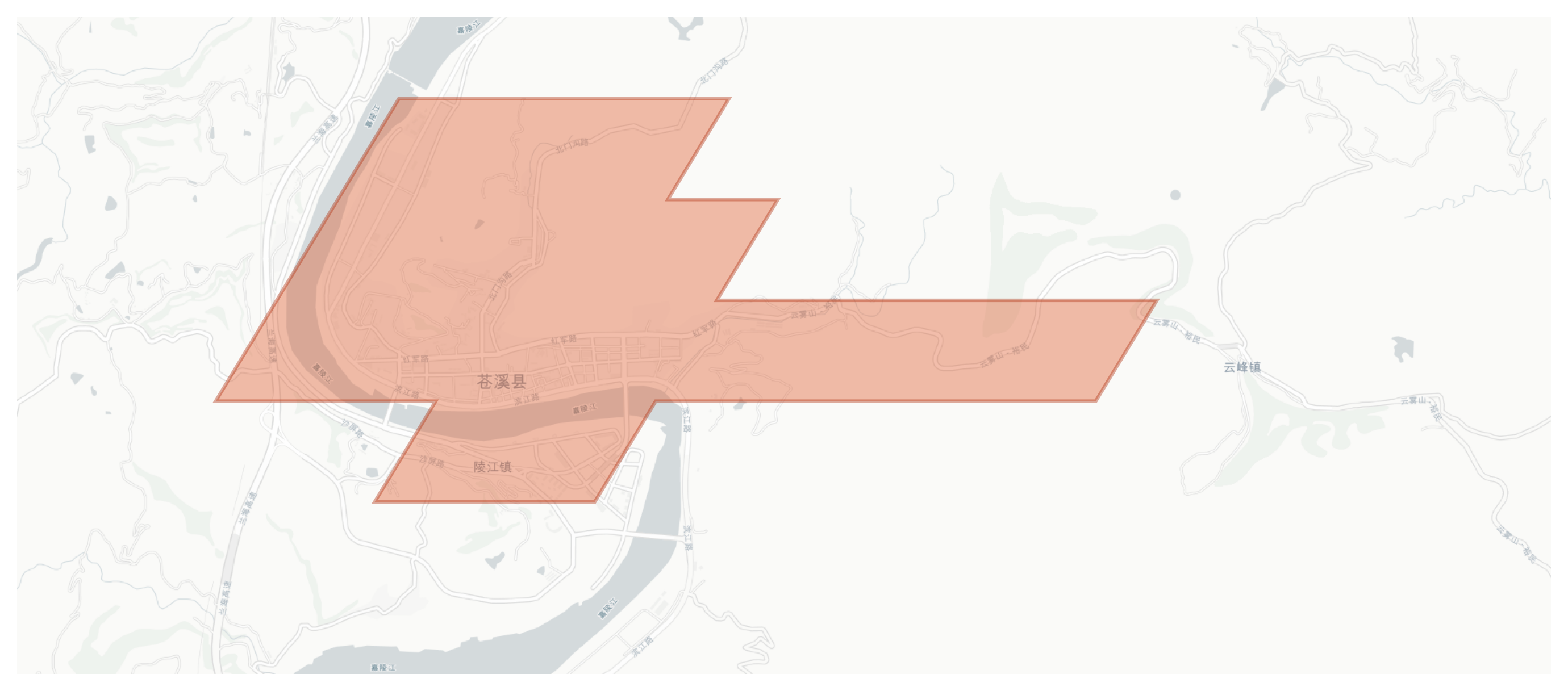 Cangxi County geographic map