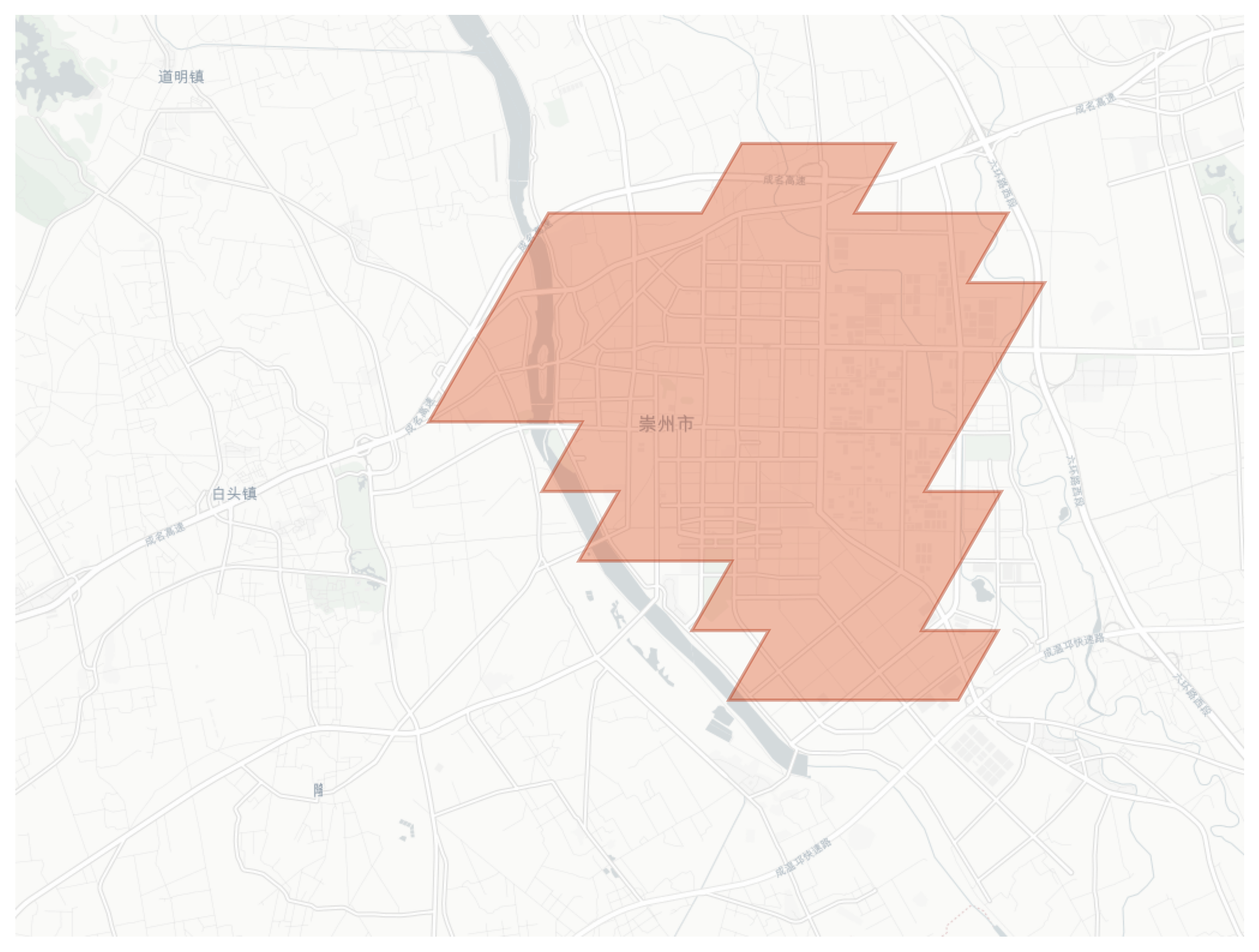 Chongzhou geographic map