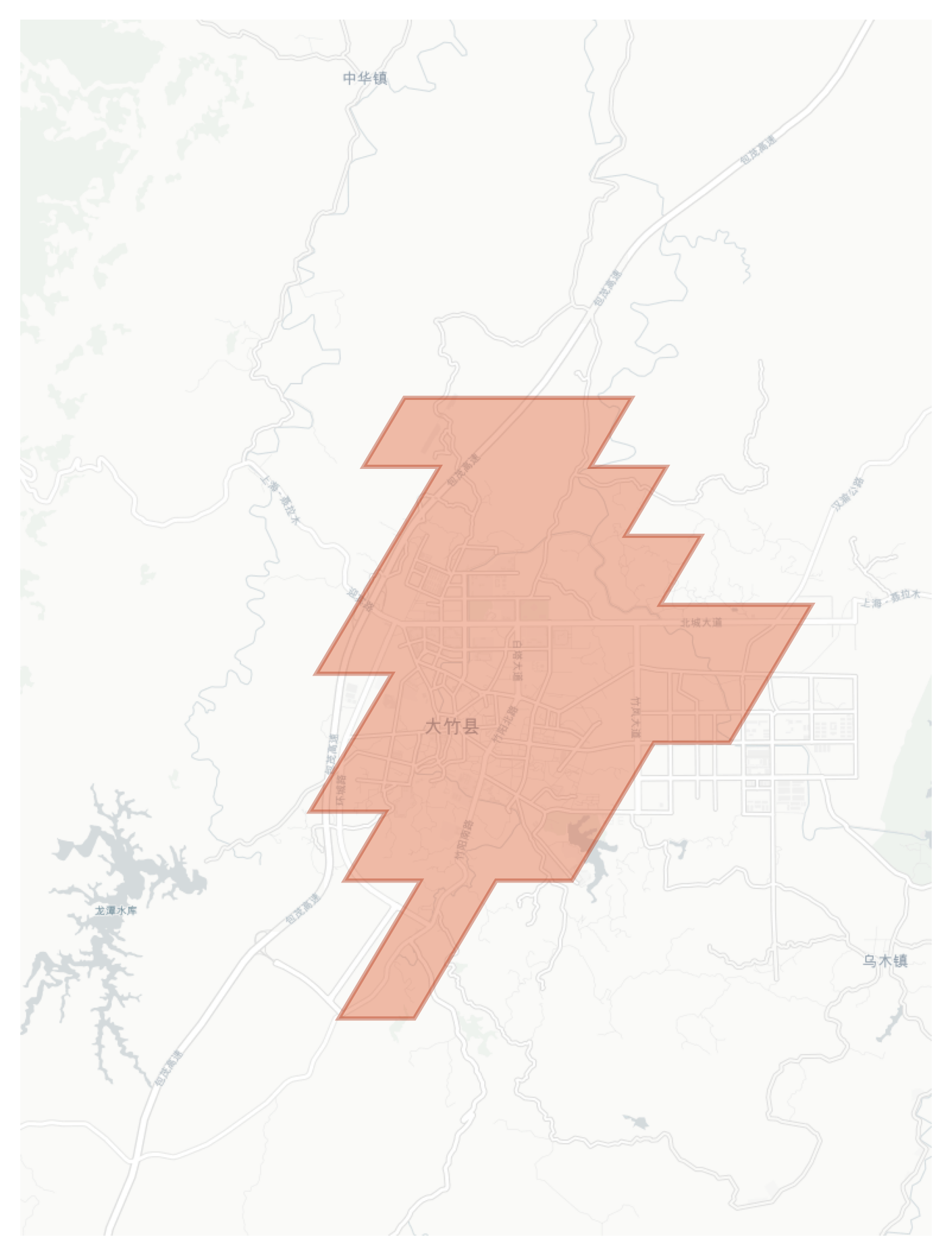 Dazhu geographic map