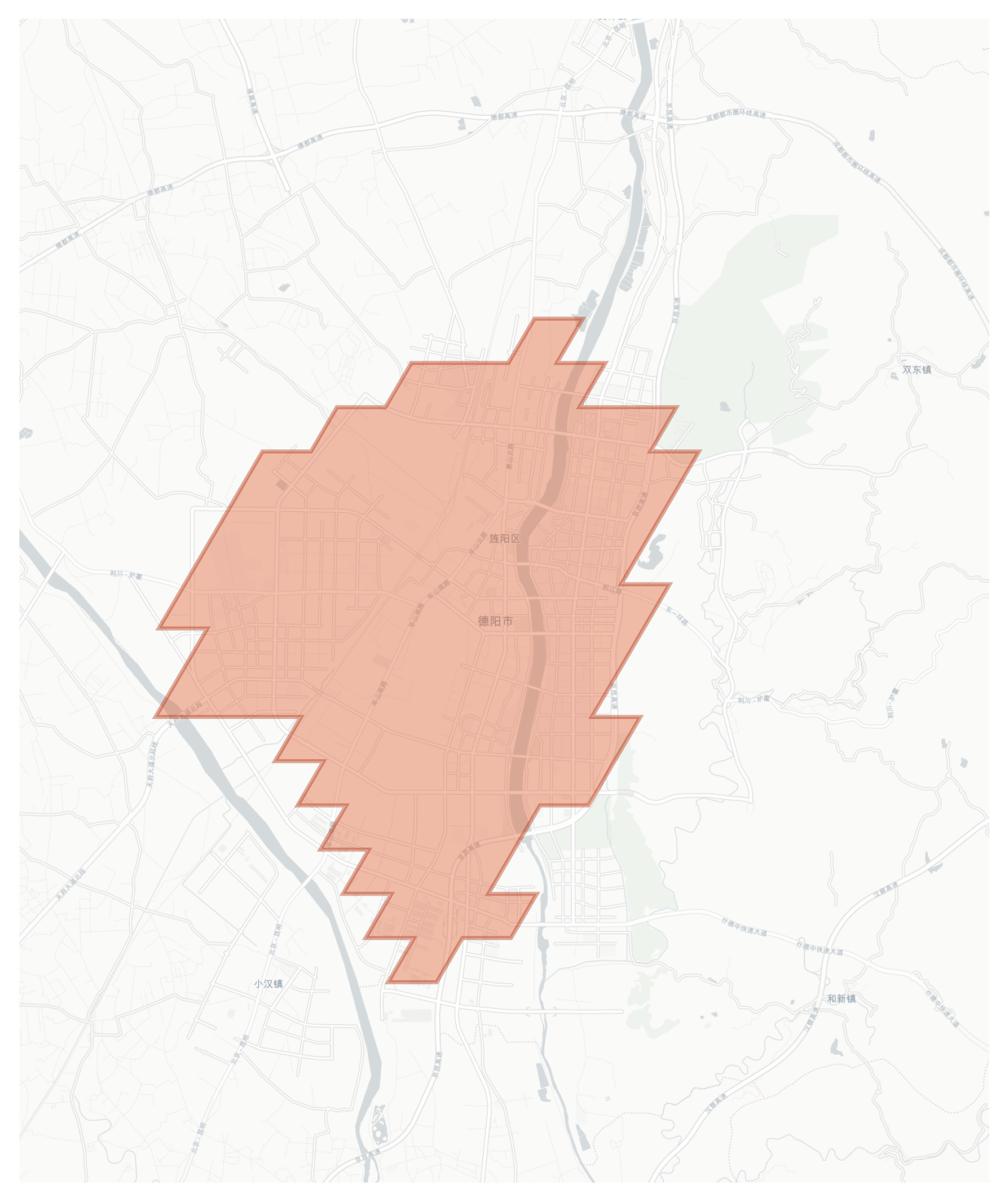 Deyang geographic map