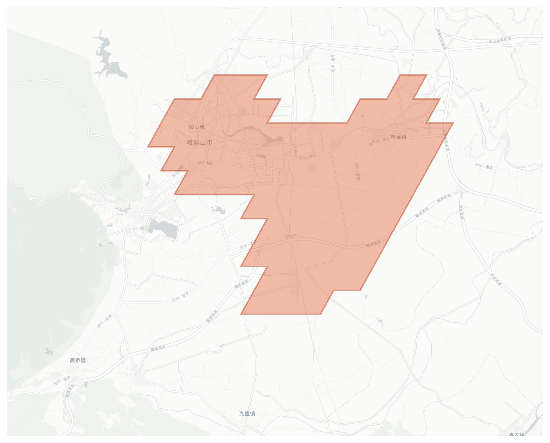 Emeishan geographic map