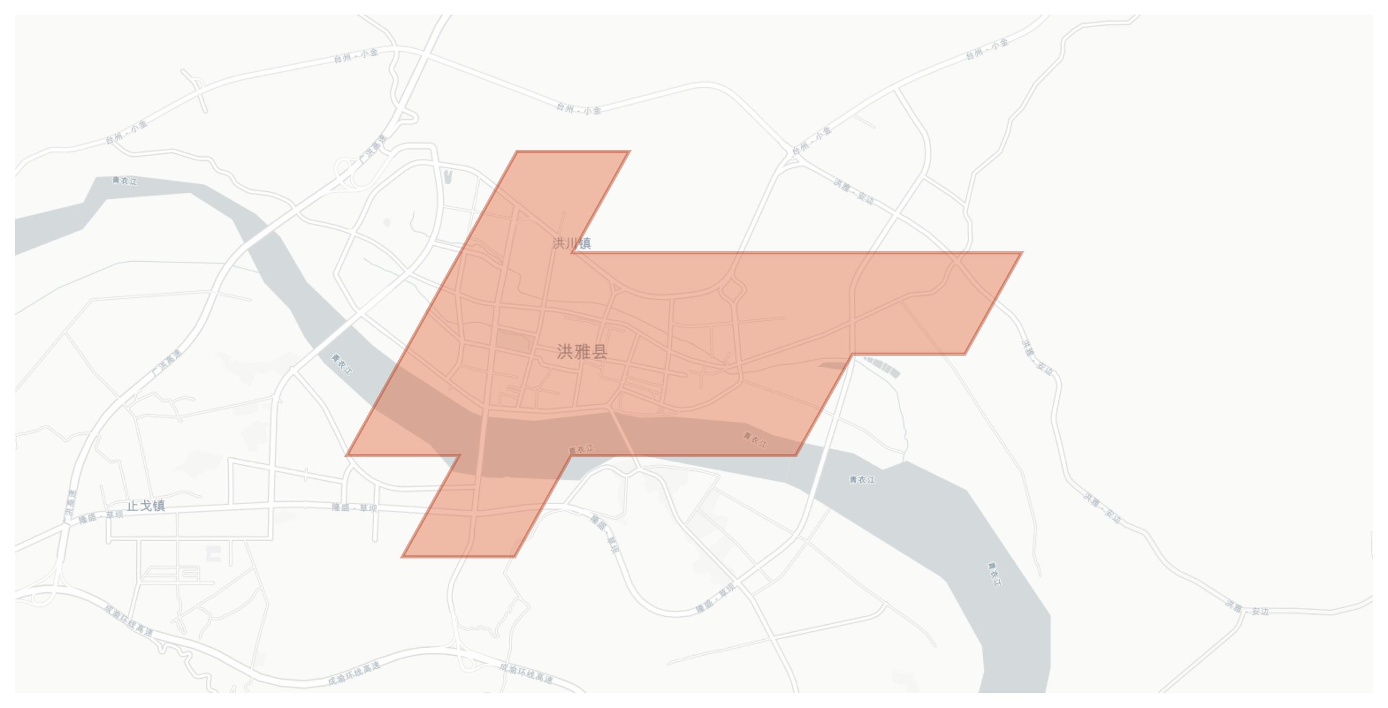 Hongya geographic map