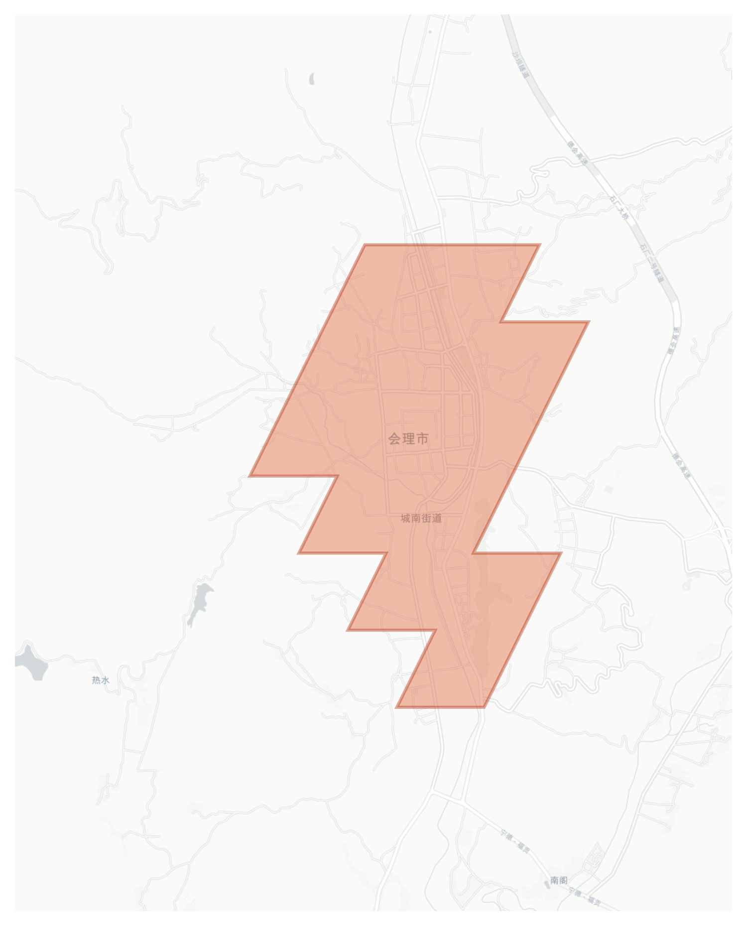 Huili geographic map