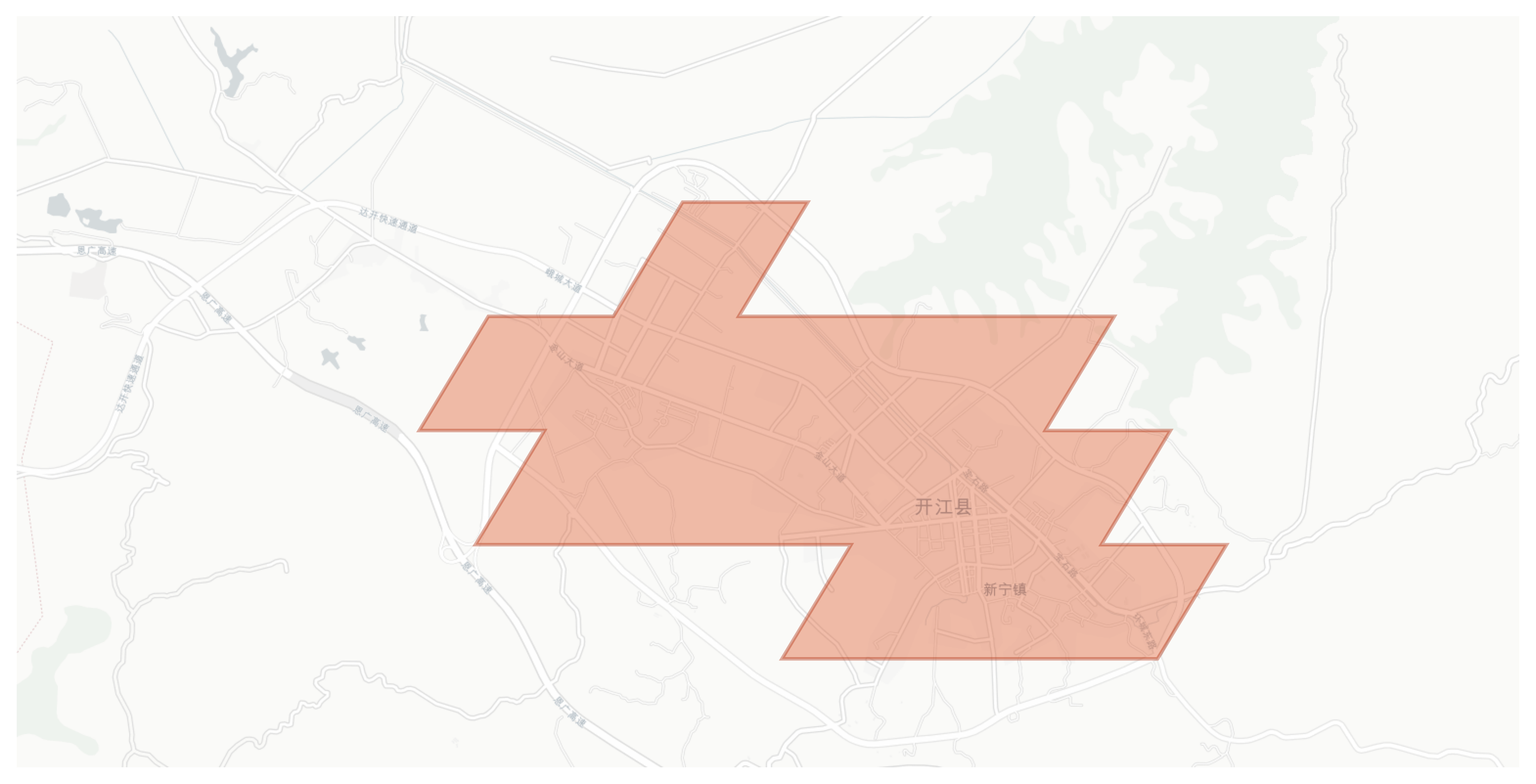 Kaijiang geographic map