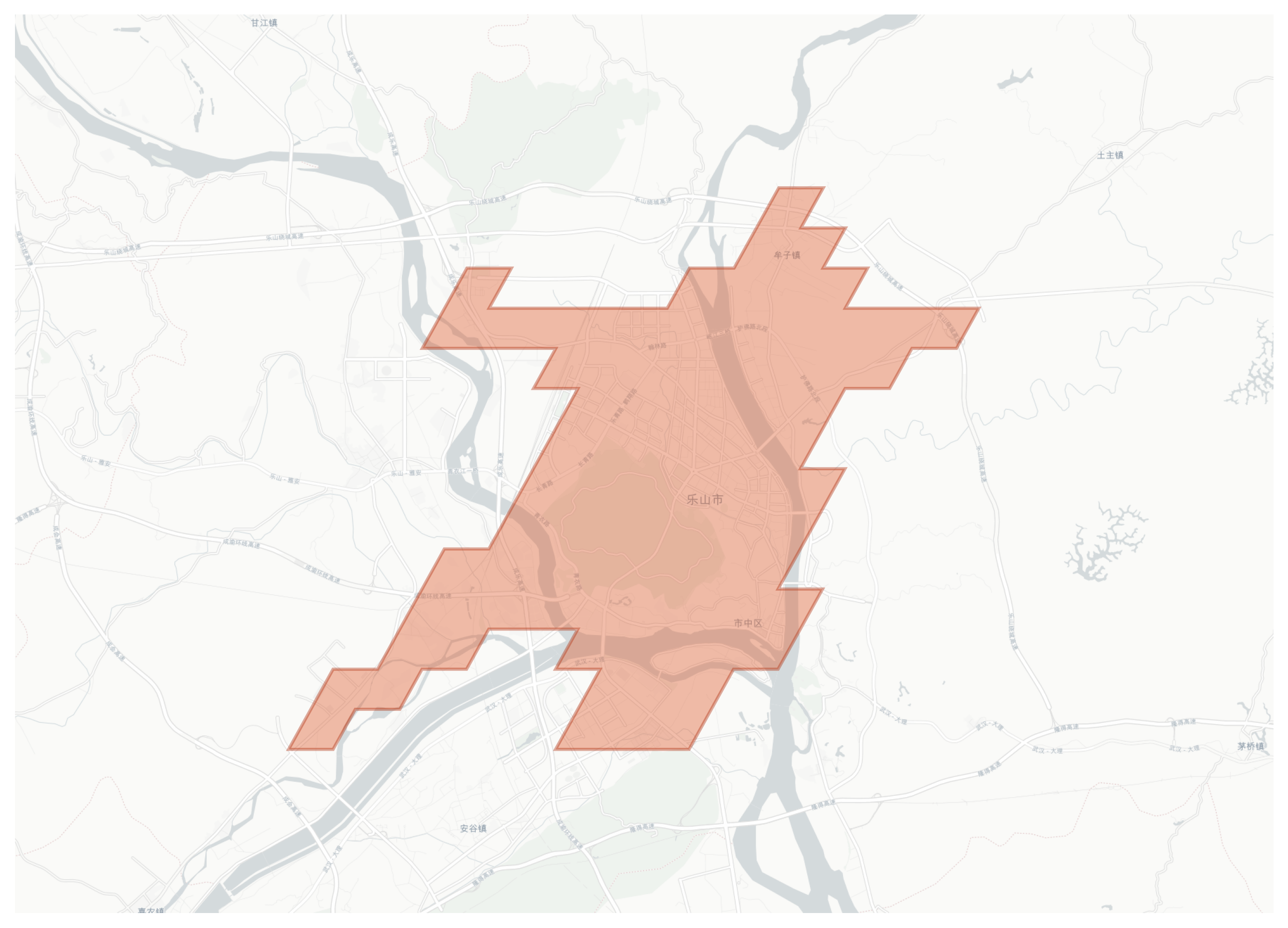 Leshan geographic map