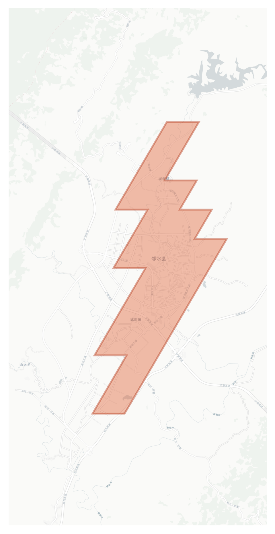 Linshui geographic map
