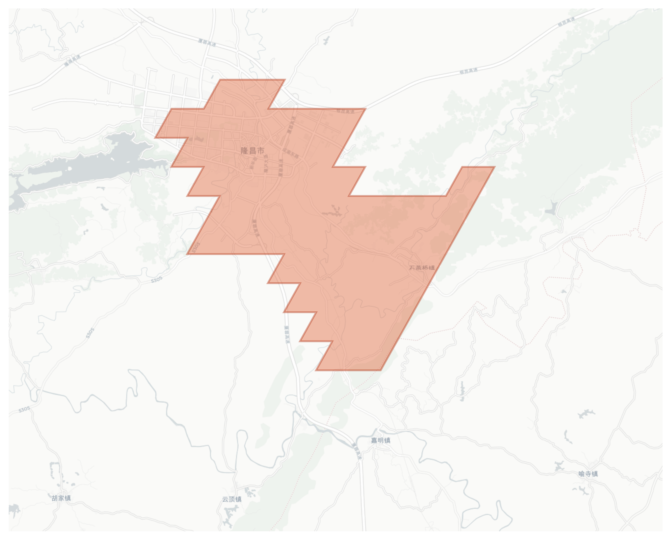 Longchang geographic map