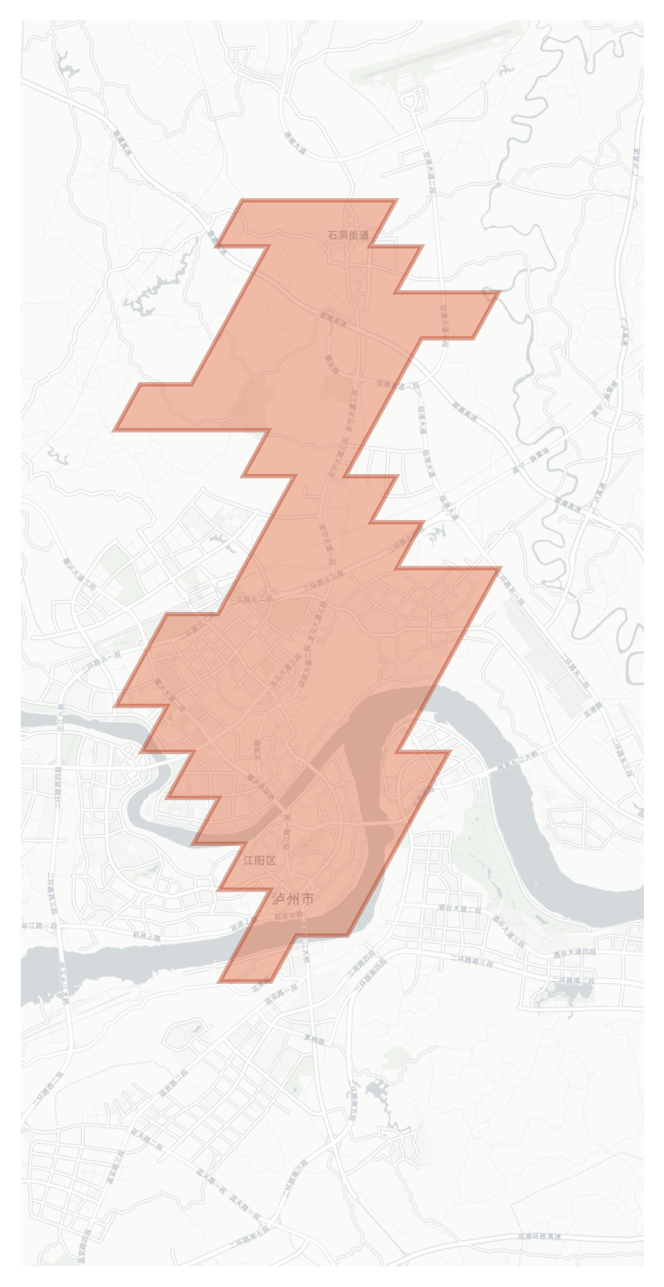 Luzhou geographic map
