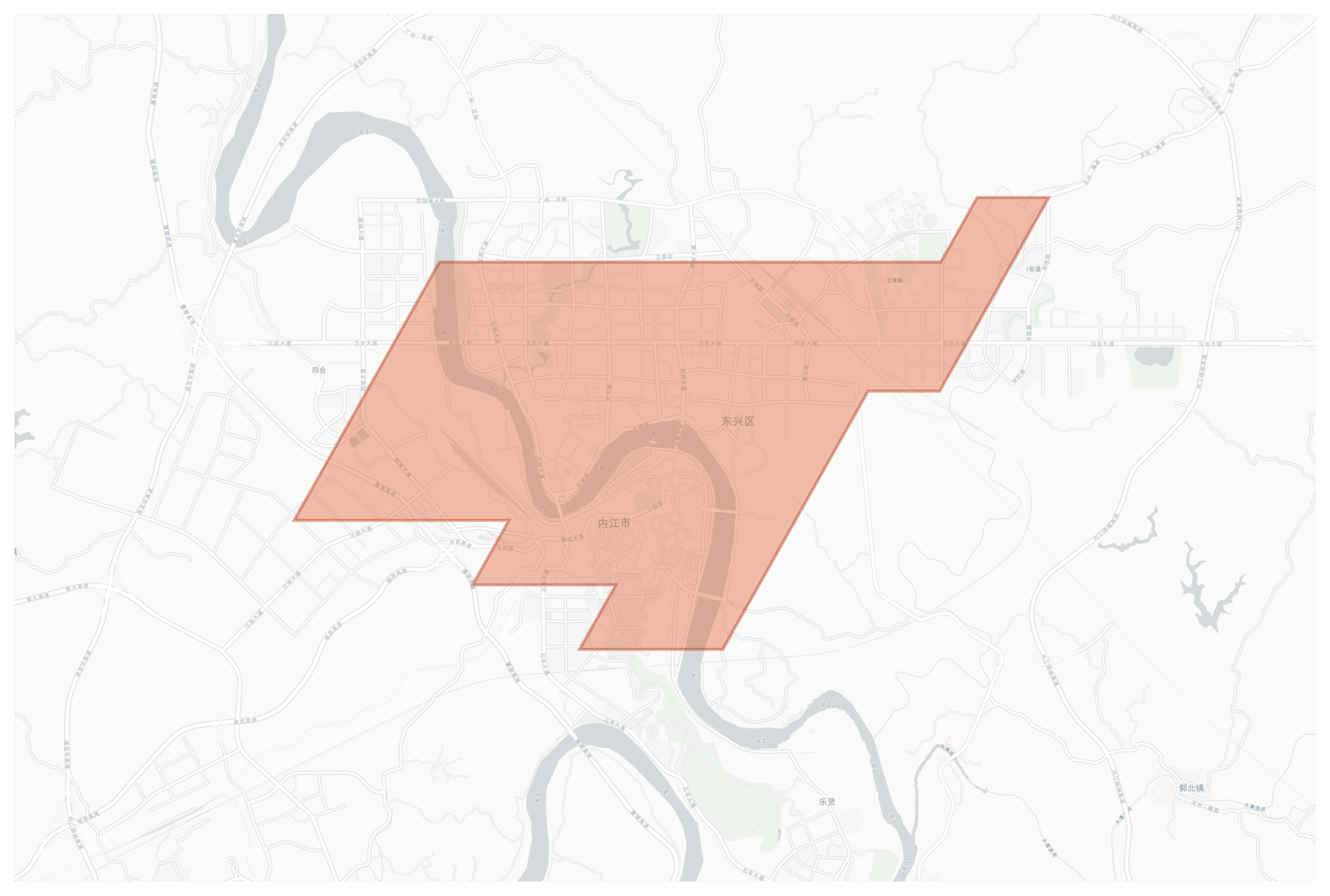 Neijiang geographic map