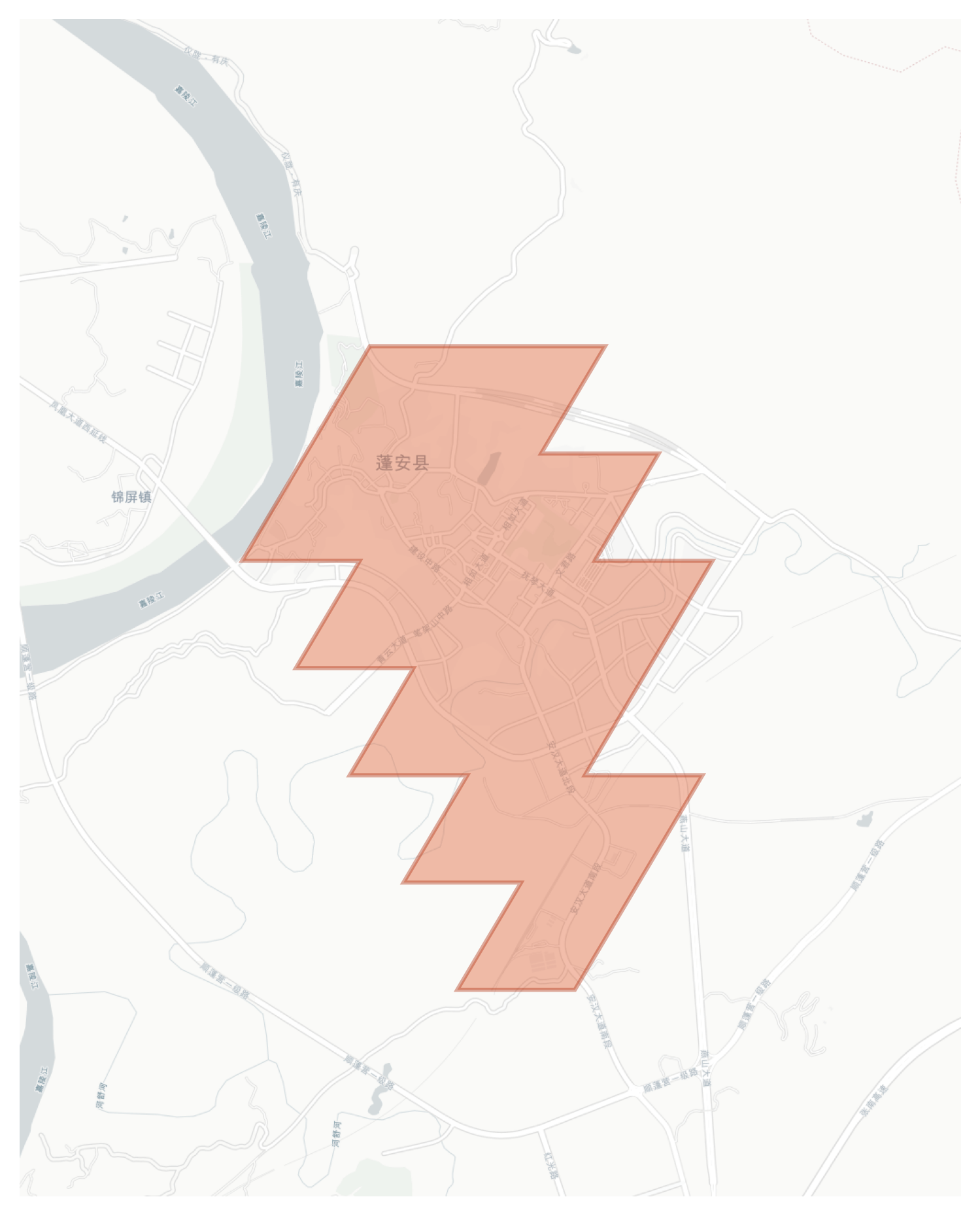 Peng'an geographic map
