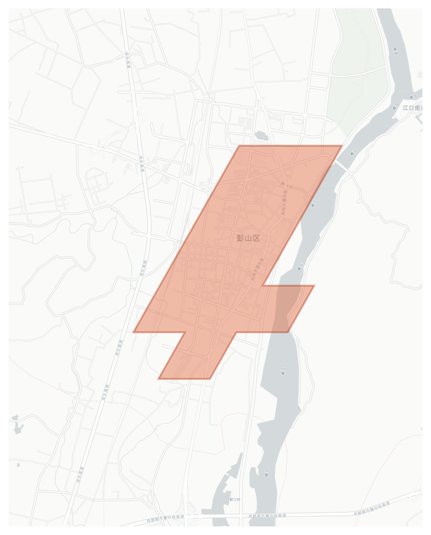 Pengshan geographic map