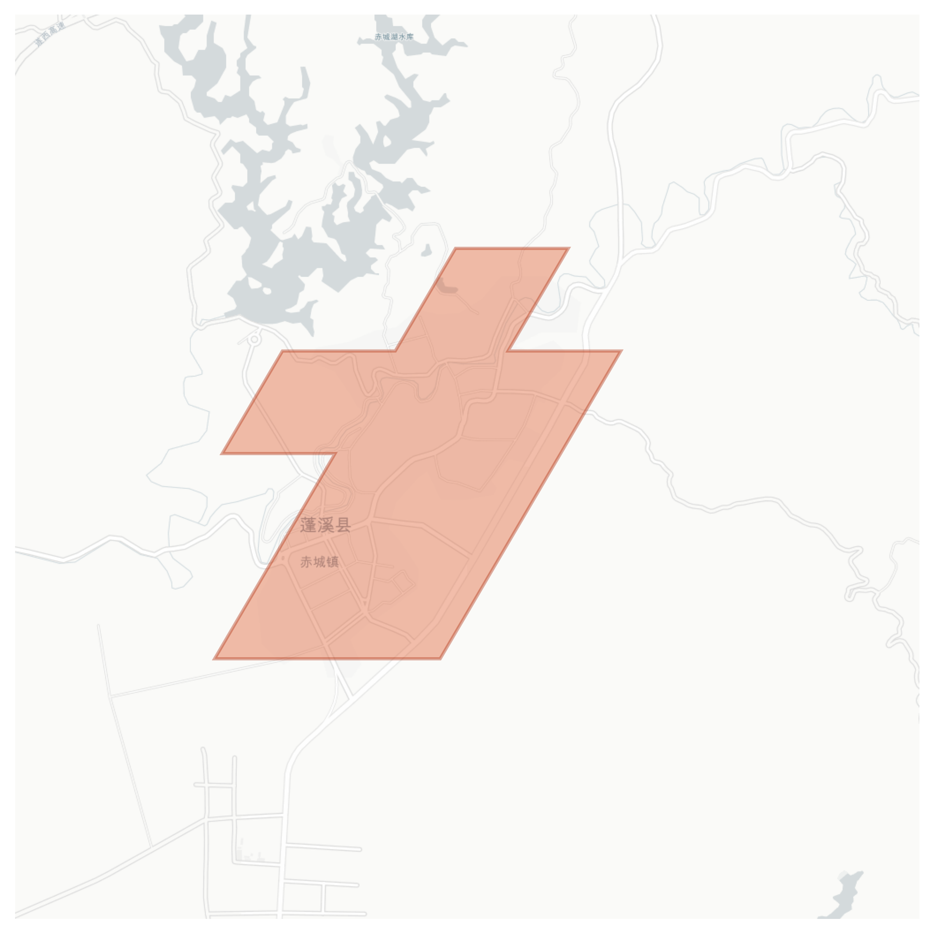 Pengxi geographic map