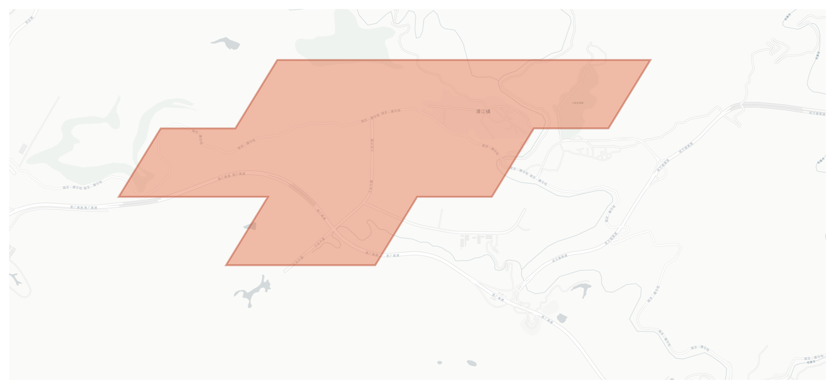 Qingjiang geographic map