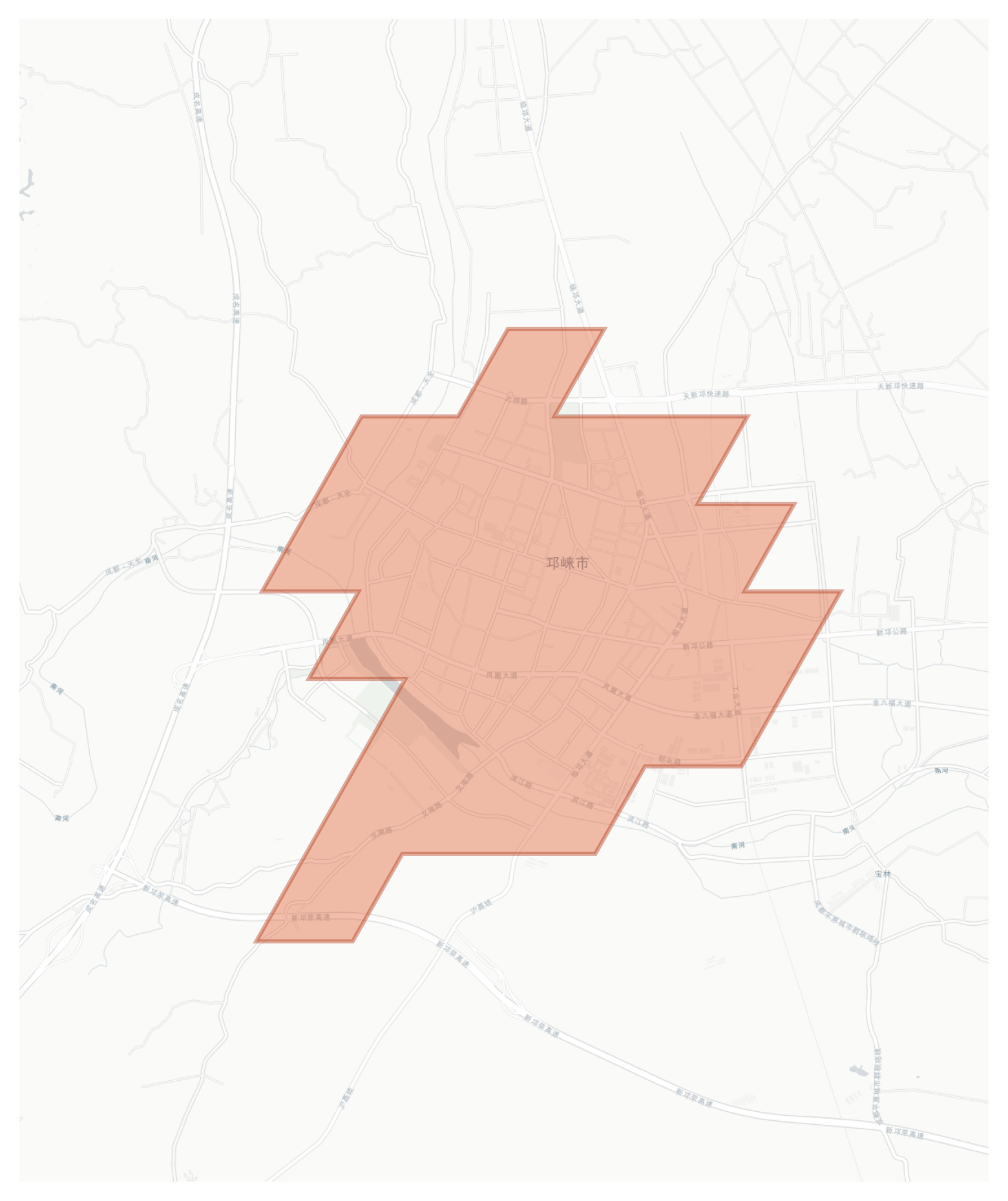Qionglai geographic map