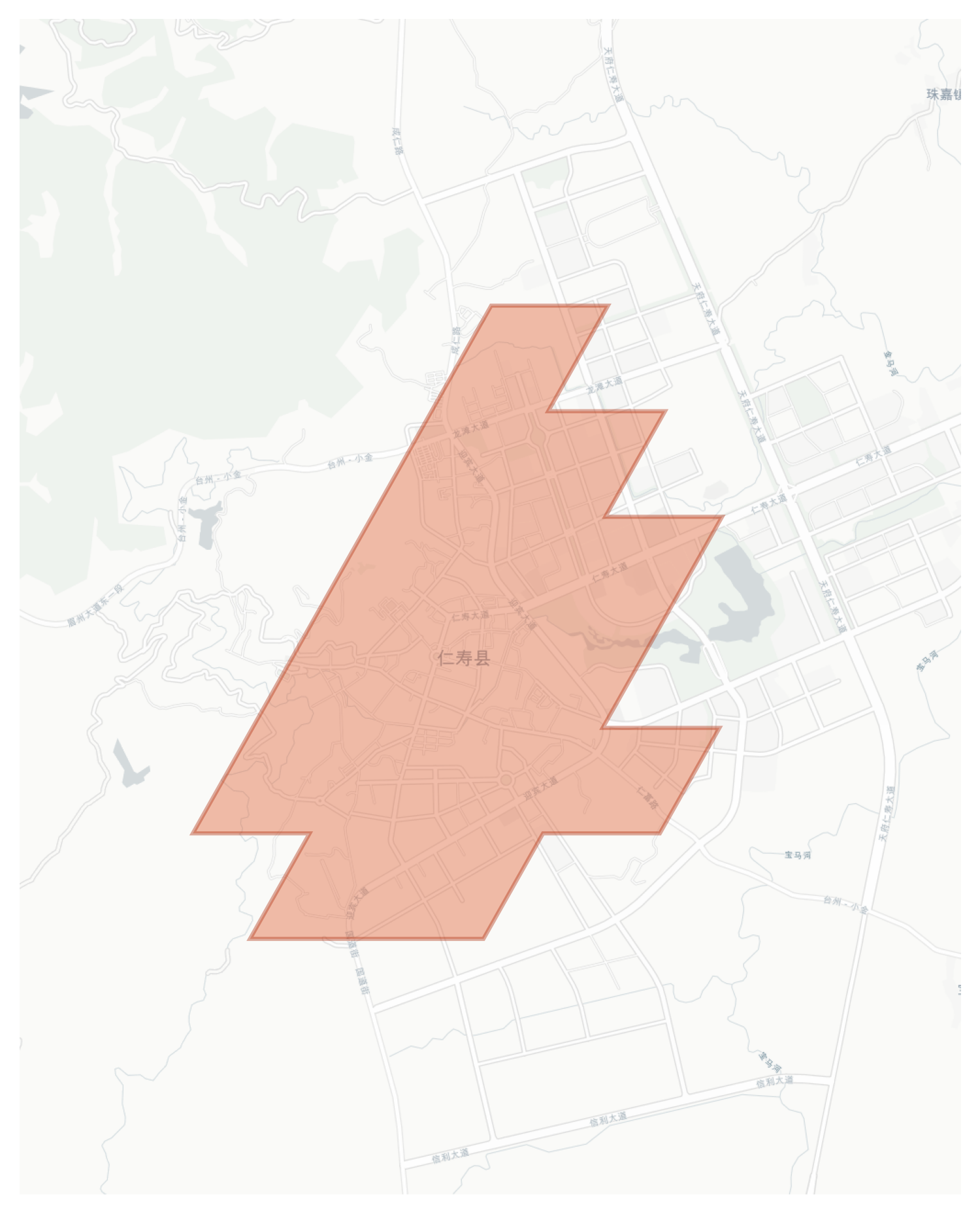 Renshou geographic map