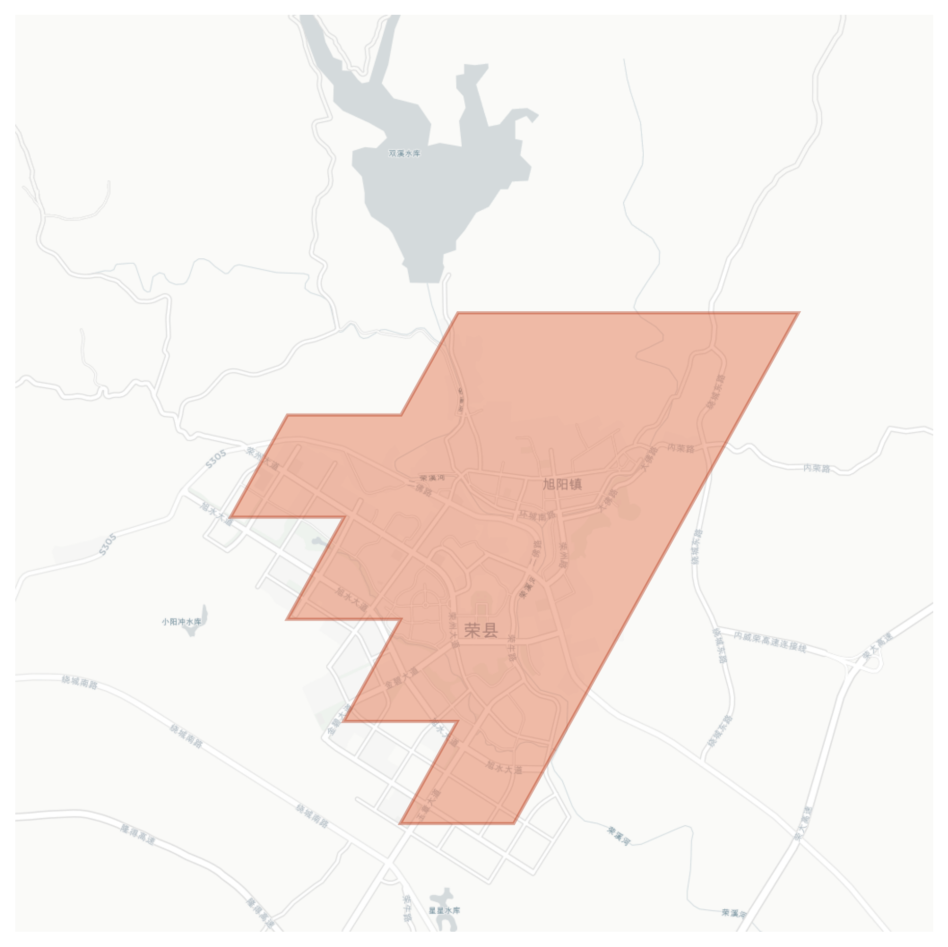 Rongxian geographic map