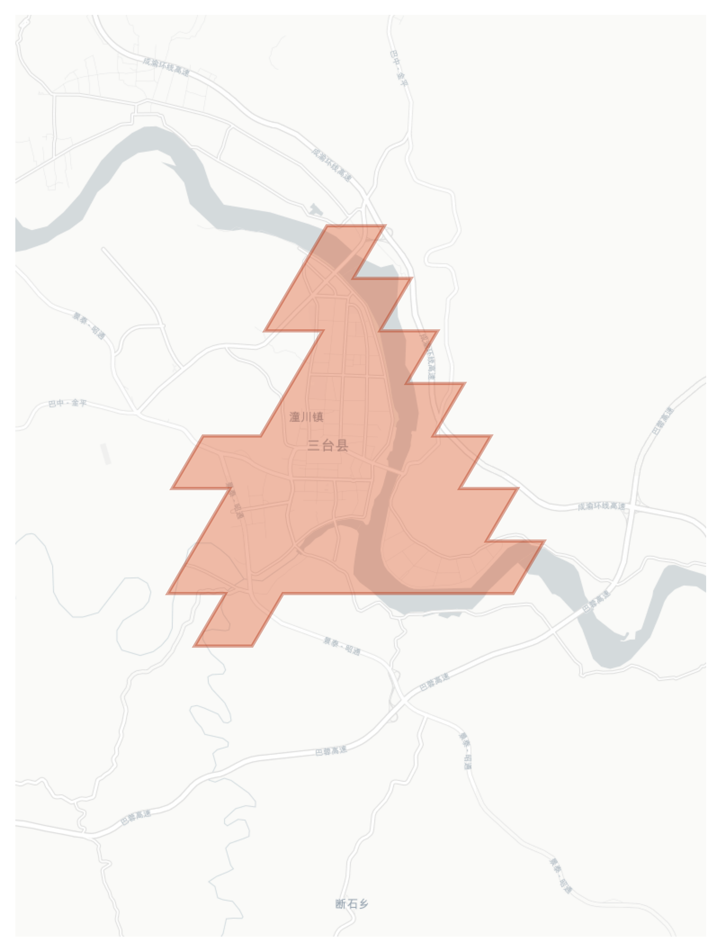 Santai geographic map