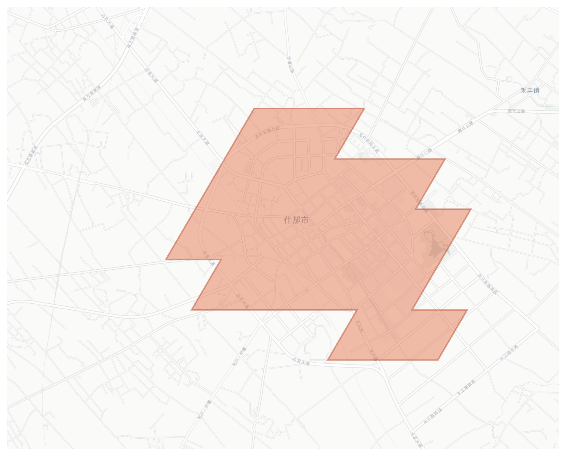 Shifang geographic map