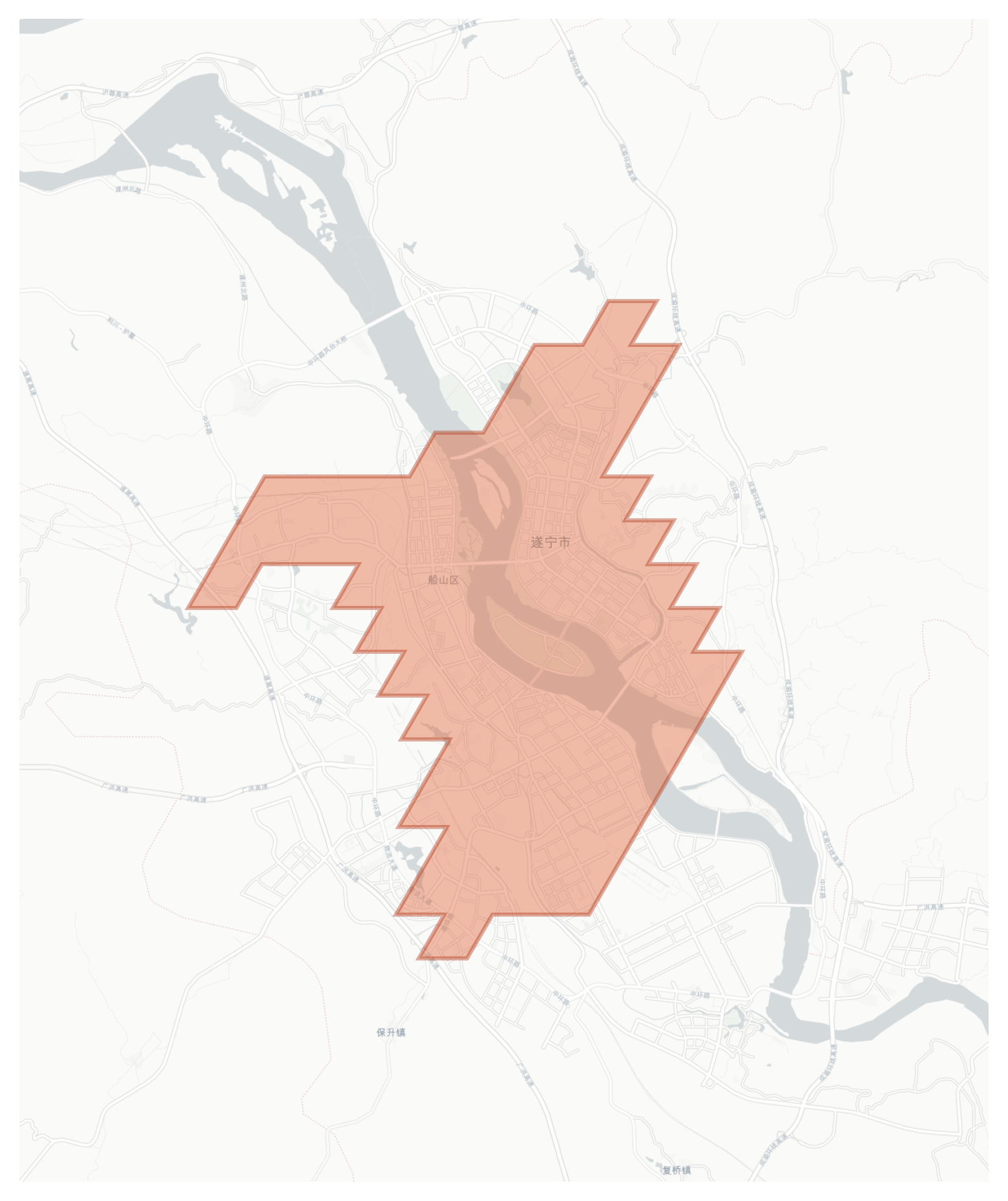 Suining geographic map