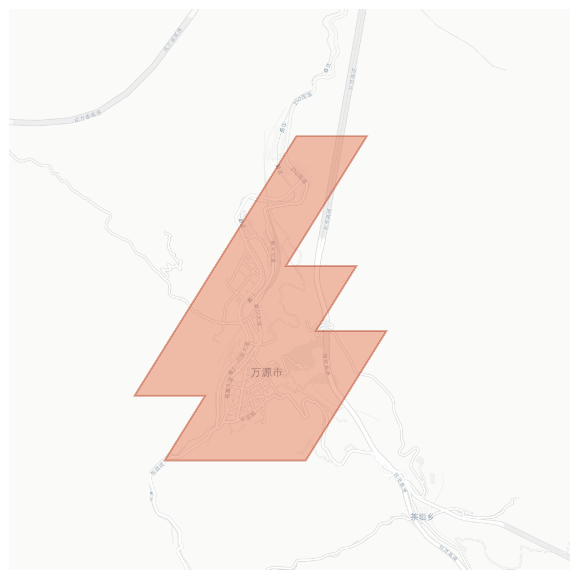 Wanyuan geographic map
