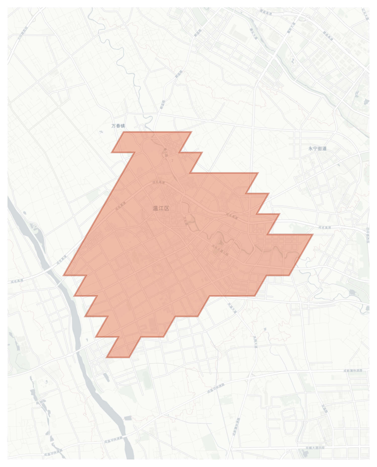 Wenjiang geographic map