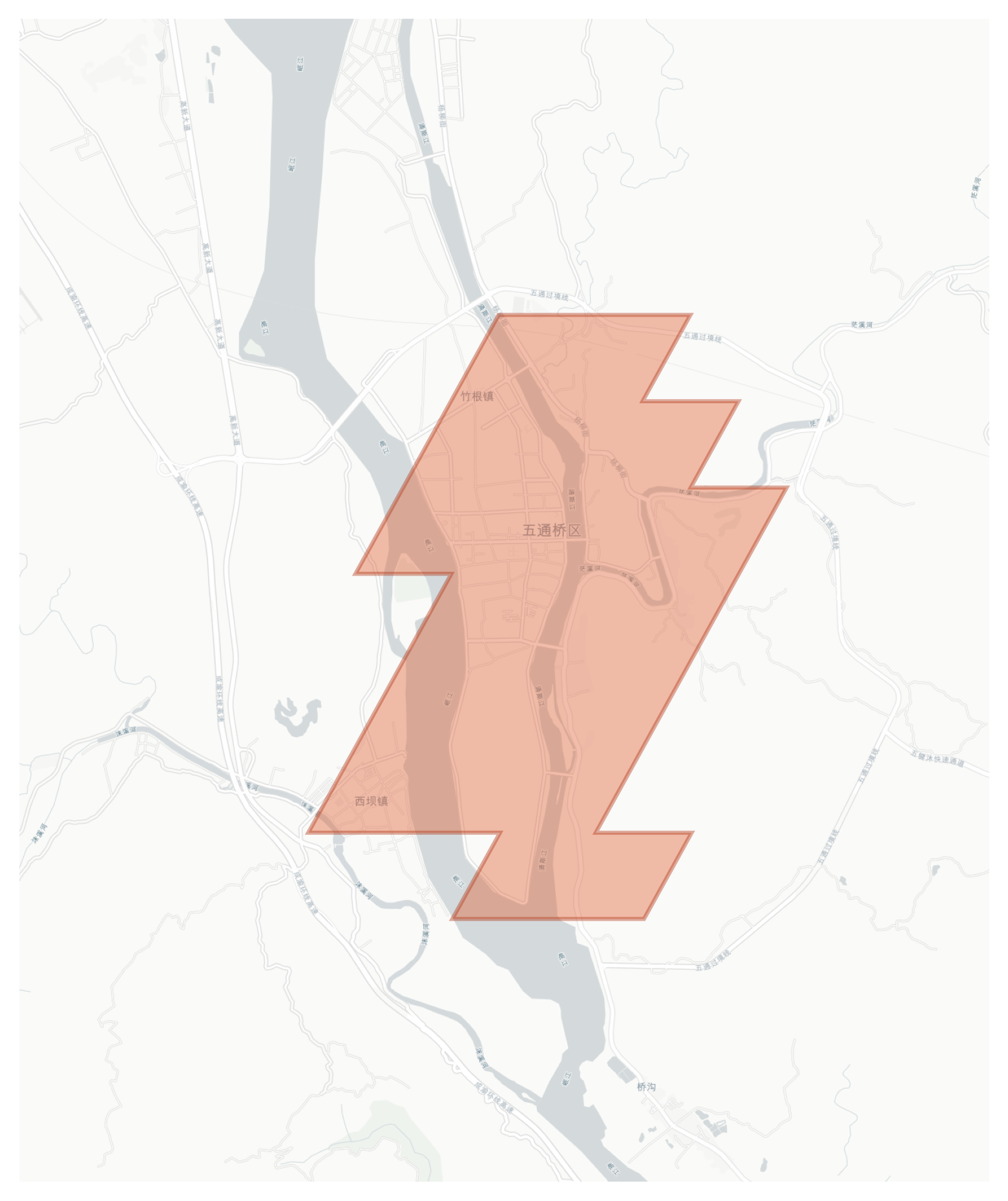 Wutongqiao geographic map